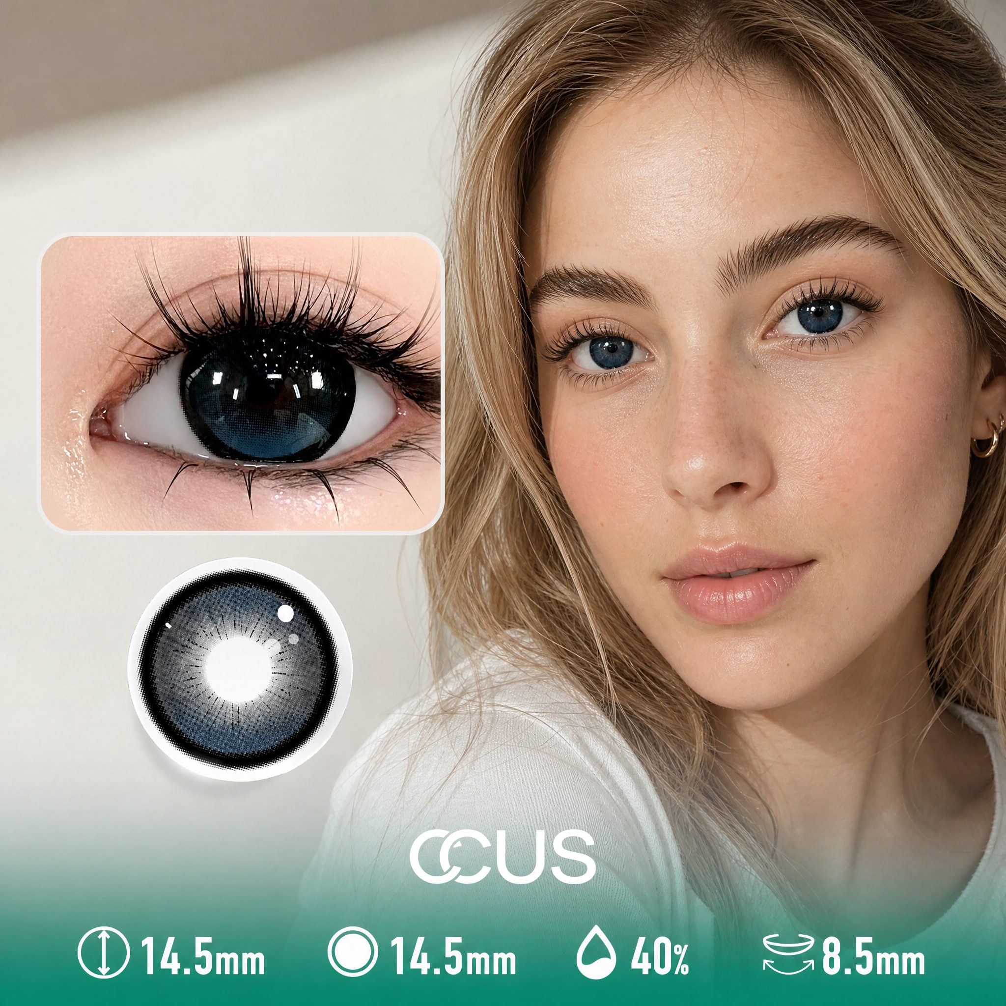 Eclipse Denim Blue Contact Lenses