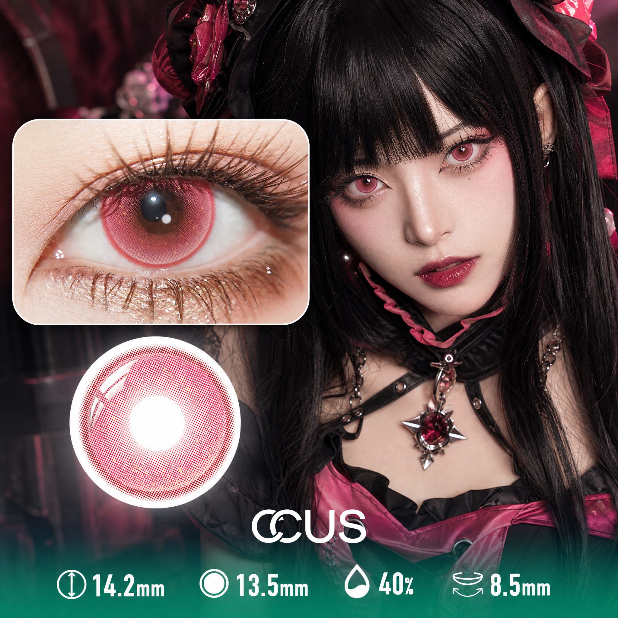 Eclipse Pink Contact Lenses - Ccus Eyewear · Premium Colored Contacts Eclipse Pink Contact Lenses