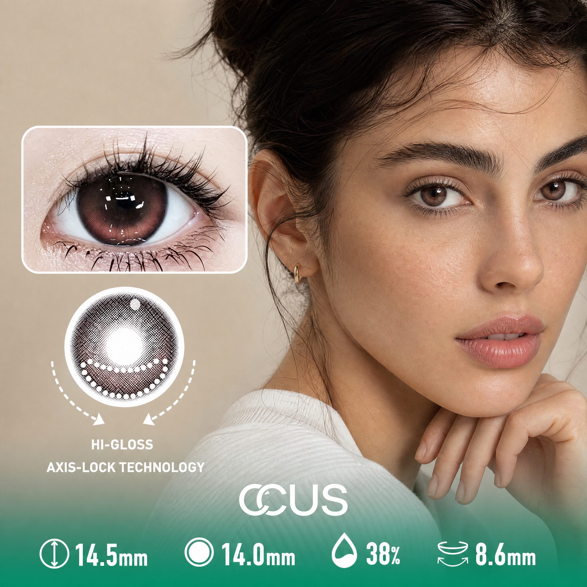 Ember Haze Brown Contact Lenses