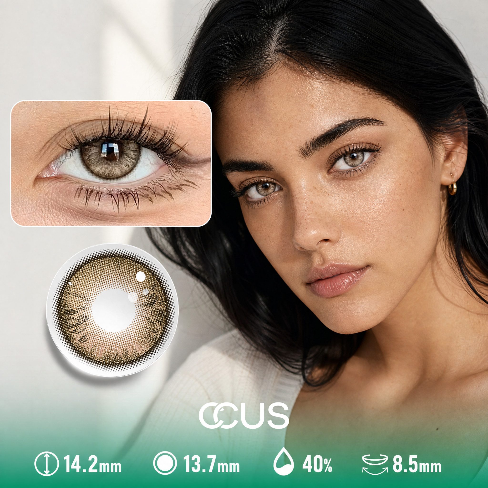 Ember Sand Brown Contact Lenses