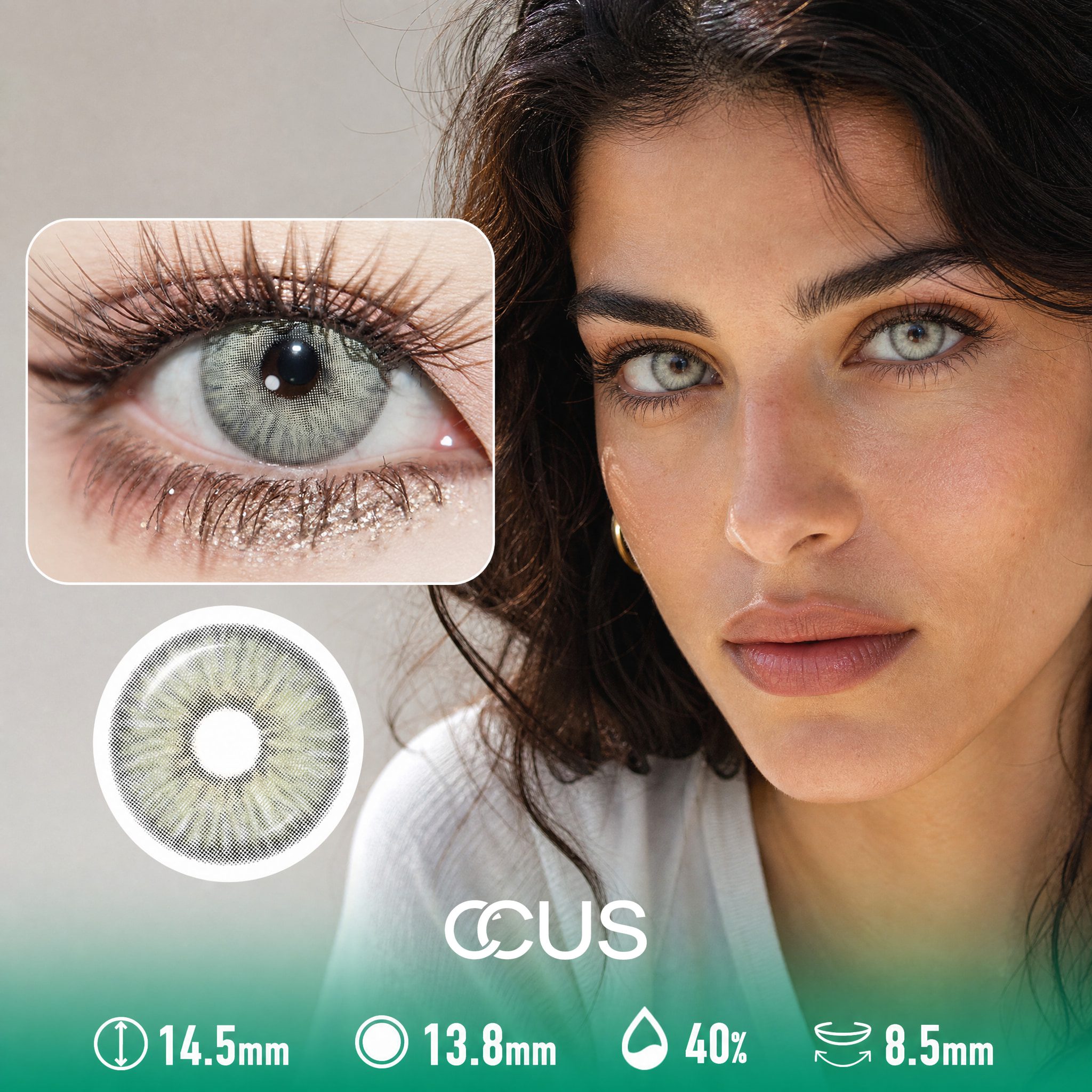Fern Veil Grey Contact Lenses