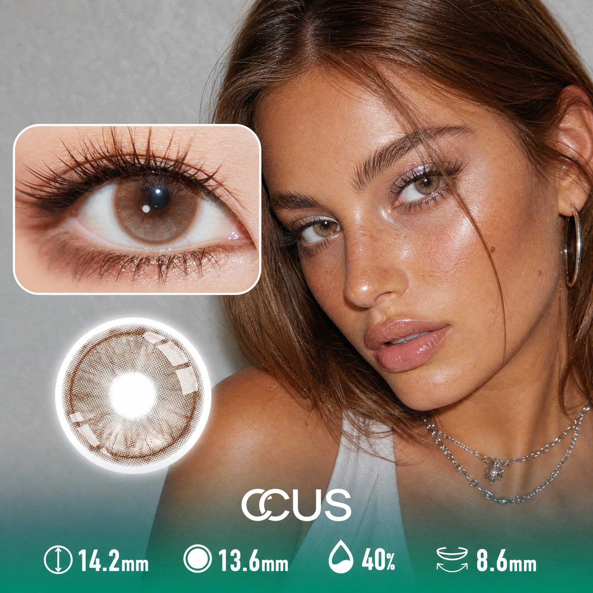 Flip Phone Toffee Brown Contact Lenses