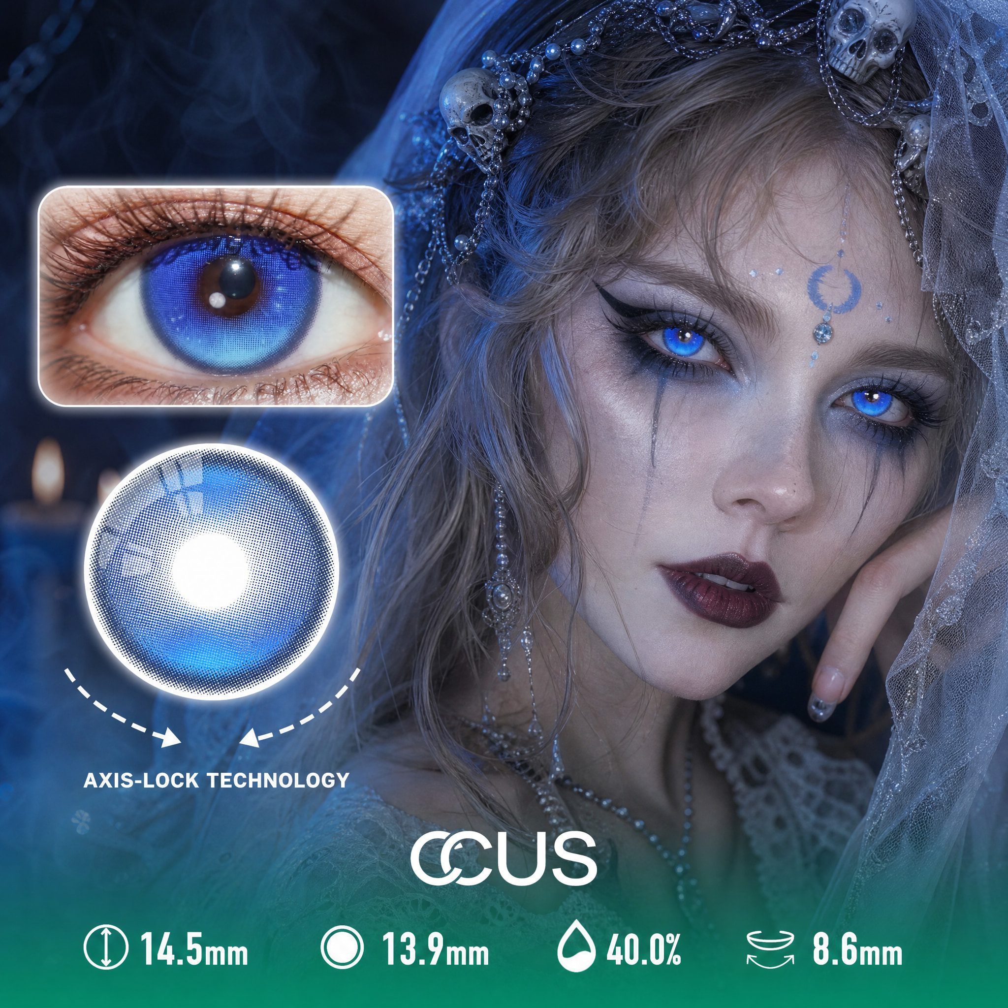 Fresh Air Cobalt Blue Contact Lenses