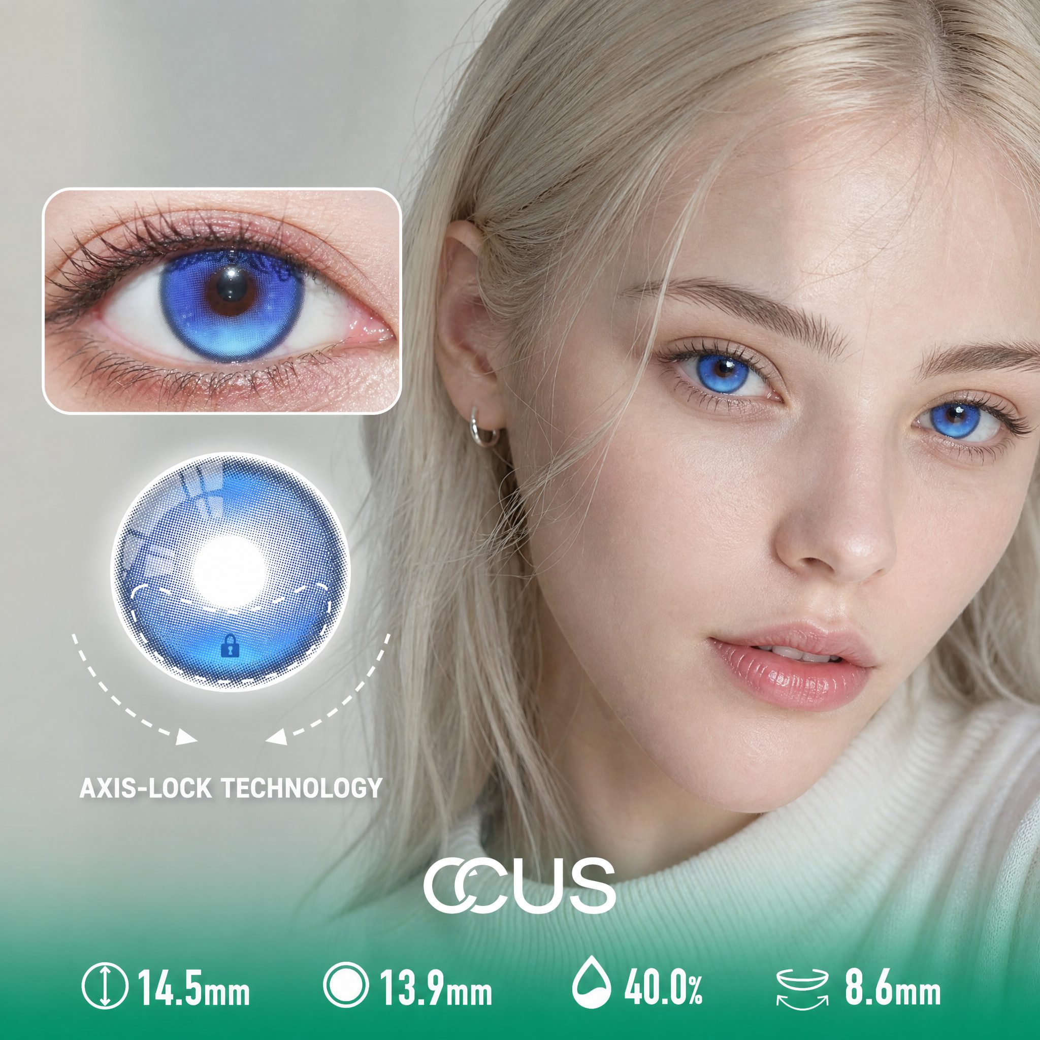 Fresh Air Cobalt Blue Contact Lenses