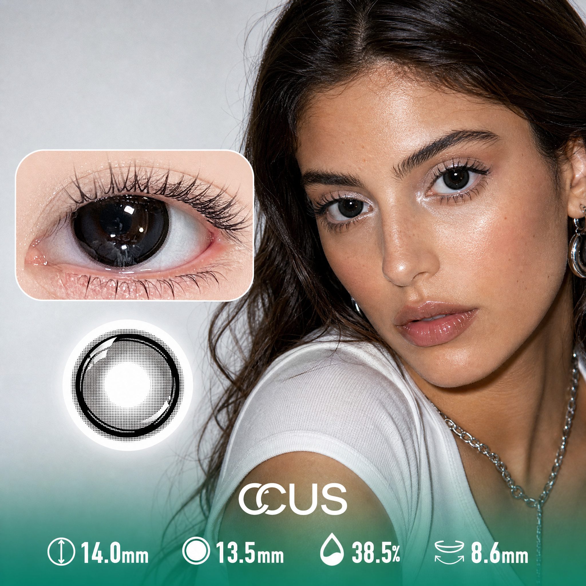 Frostbyte Noir Black Contact Lenses - Ccus Eyewear · Premium Colored Contacts Frostbyte Noir Black Contact Lenses