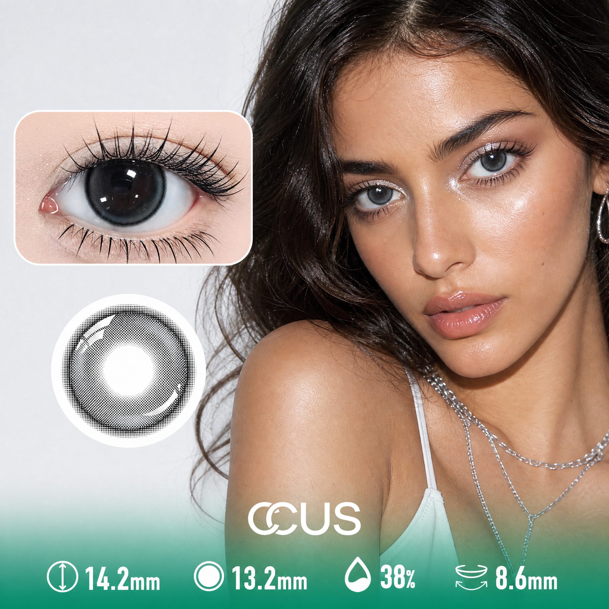 Frosted Raven Black Contact Lenses
