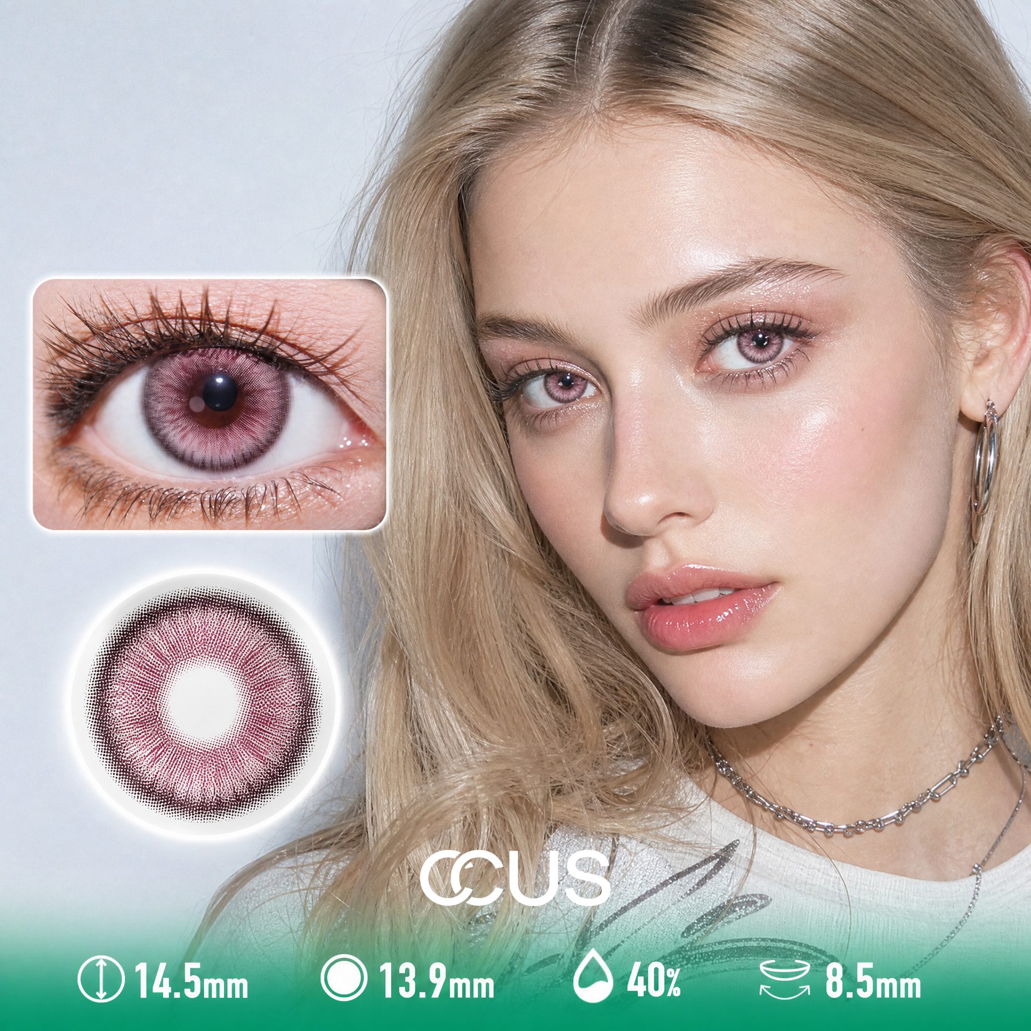 Frostlight Blush Pink Contact Lenses