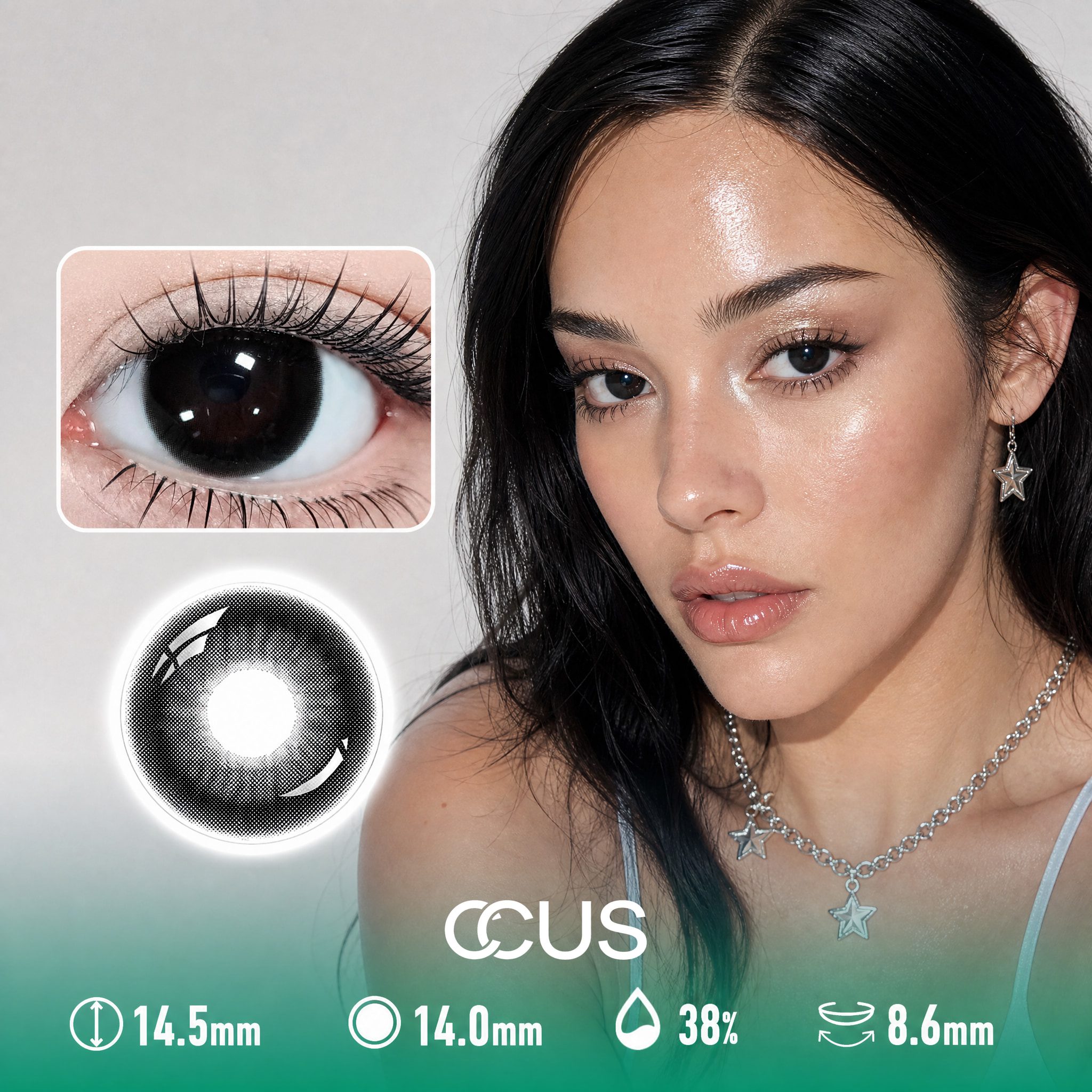 Galaxy Rain Espresso Brown Contact Lenses