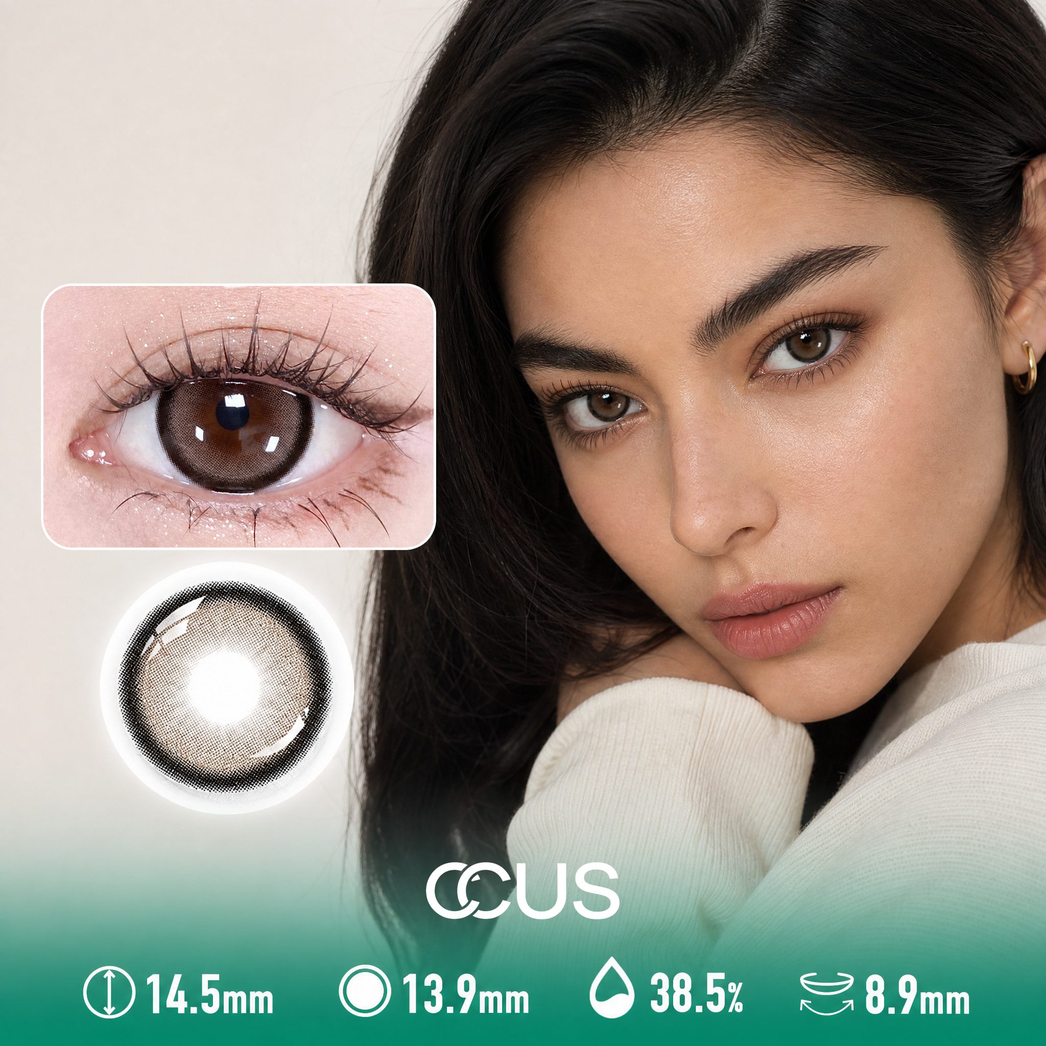 Gentle Autumn Brown Contact Lenses - Ccus Eyewear · Premium Colored Contacts Gentle Autumn Brown Contact Lenses