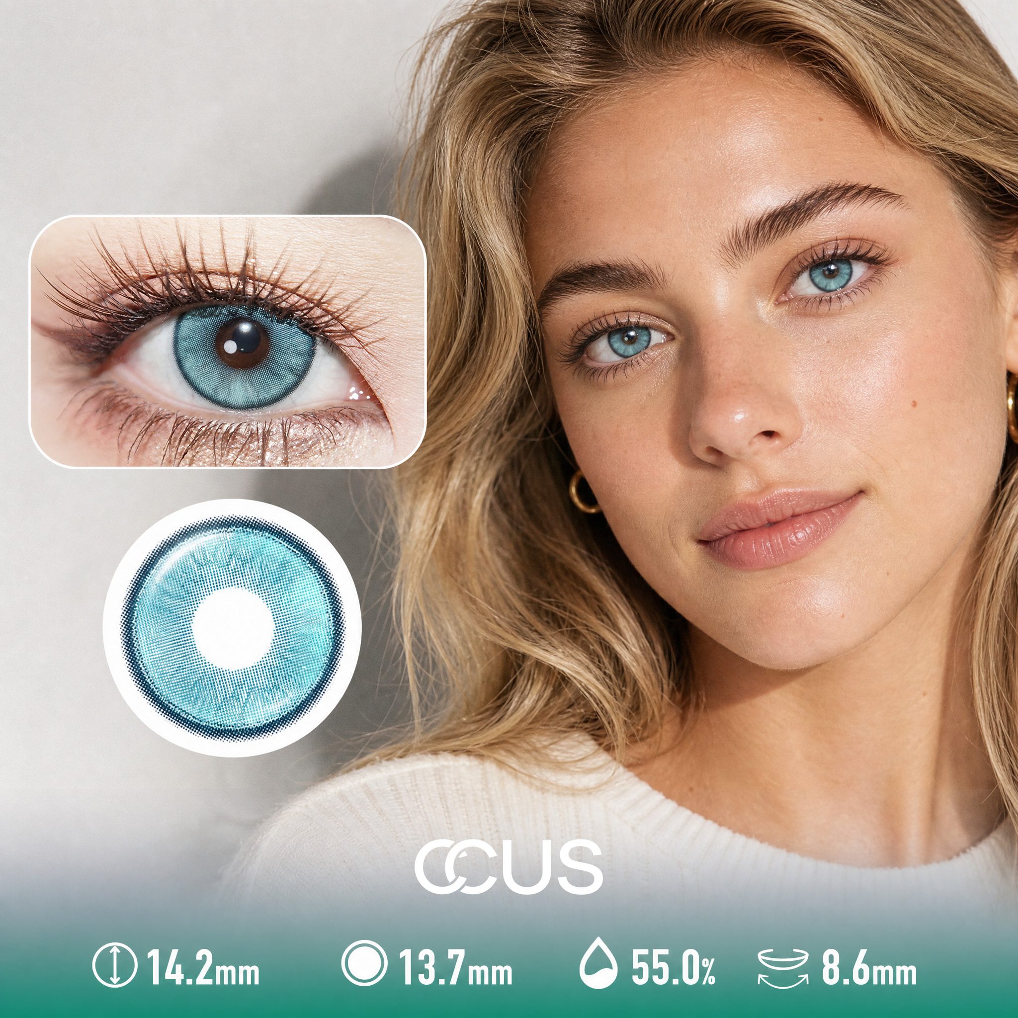 Gentle Lily Fern Green Contact Lenses