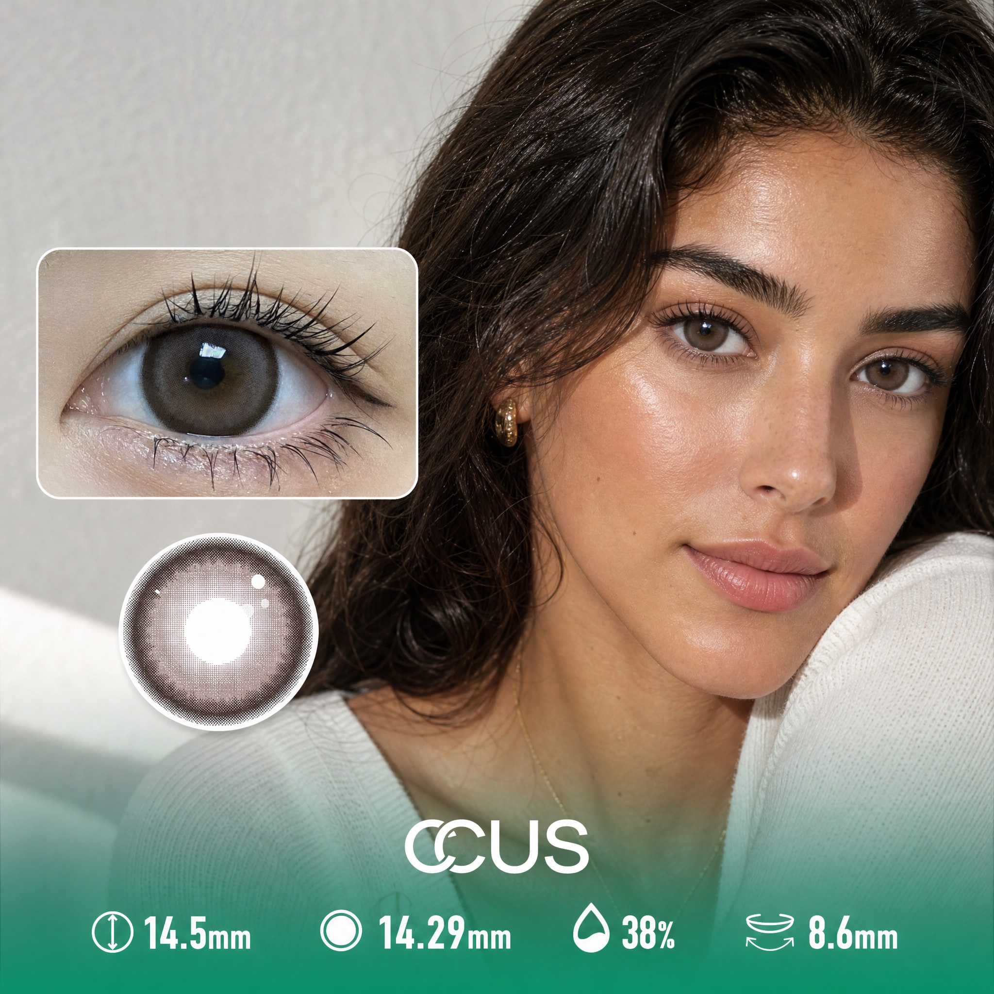 Golden Hour Cocoa Brown Contact Lenses