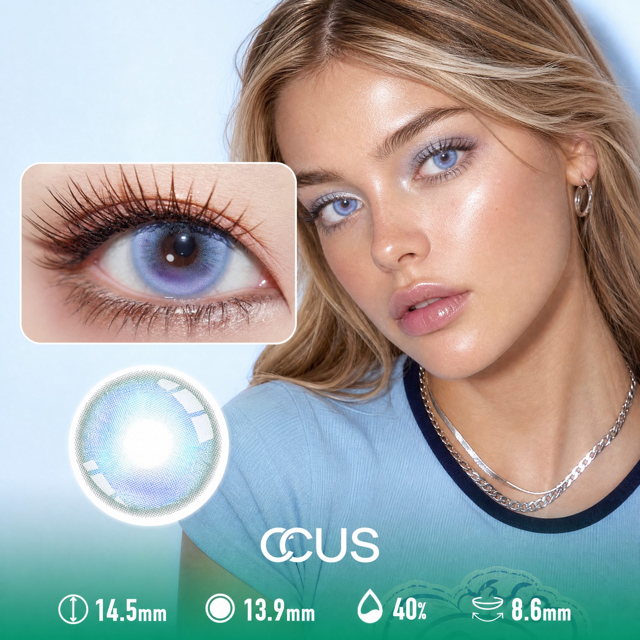 Icebox Midnight Blue Contact Lenses - Ccus Eyewear · Premium Colored Contacts Icebox Midnight Blue Contact Lenses