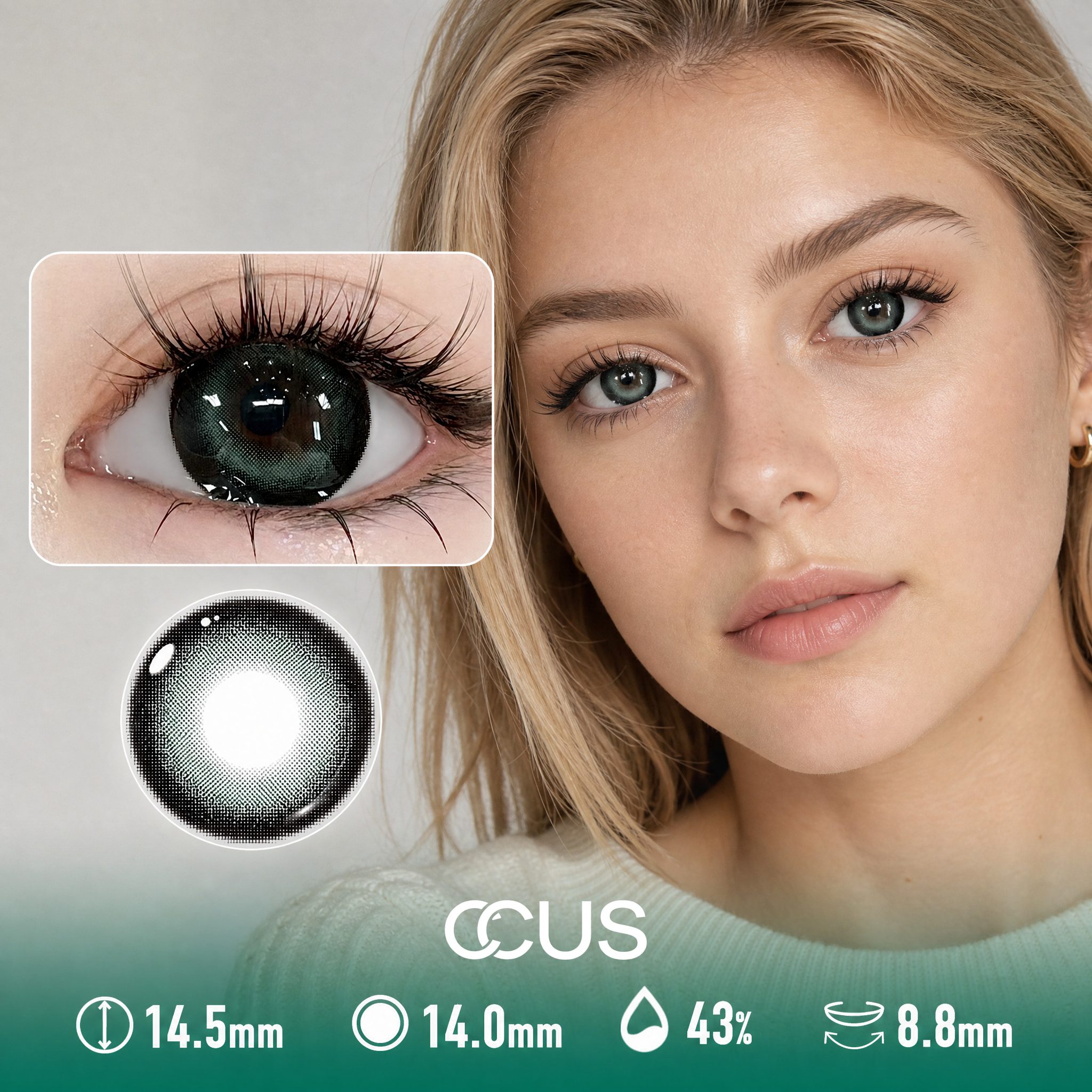 Jade Ink Green Contact Lenses