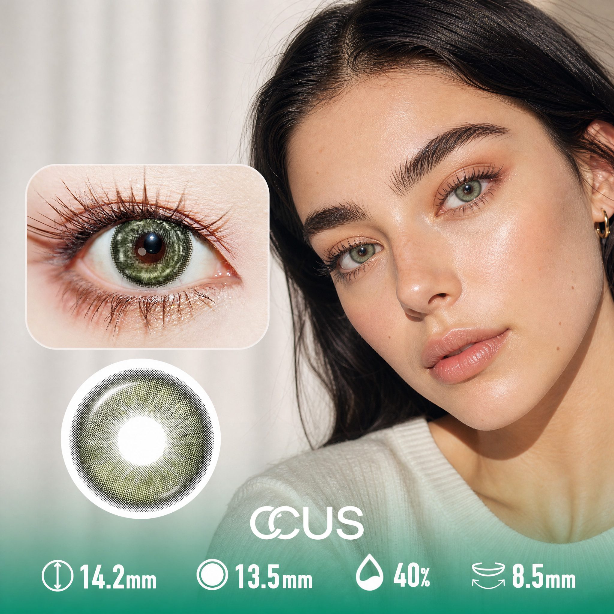 Jasmine Cloud Green Contact Lenses