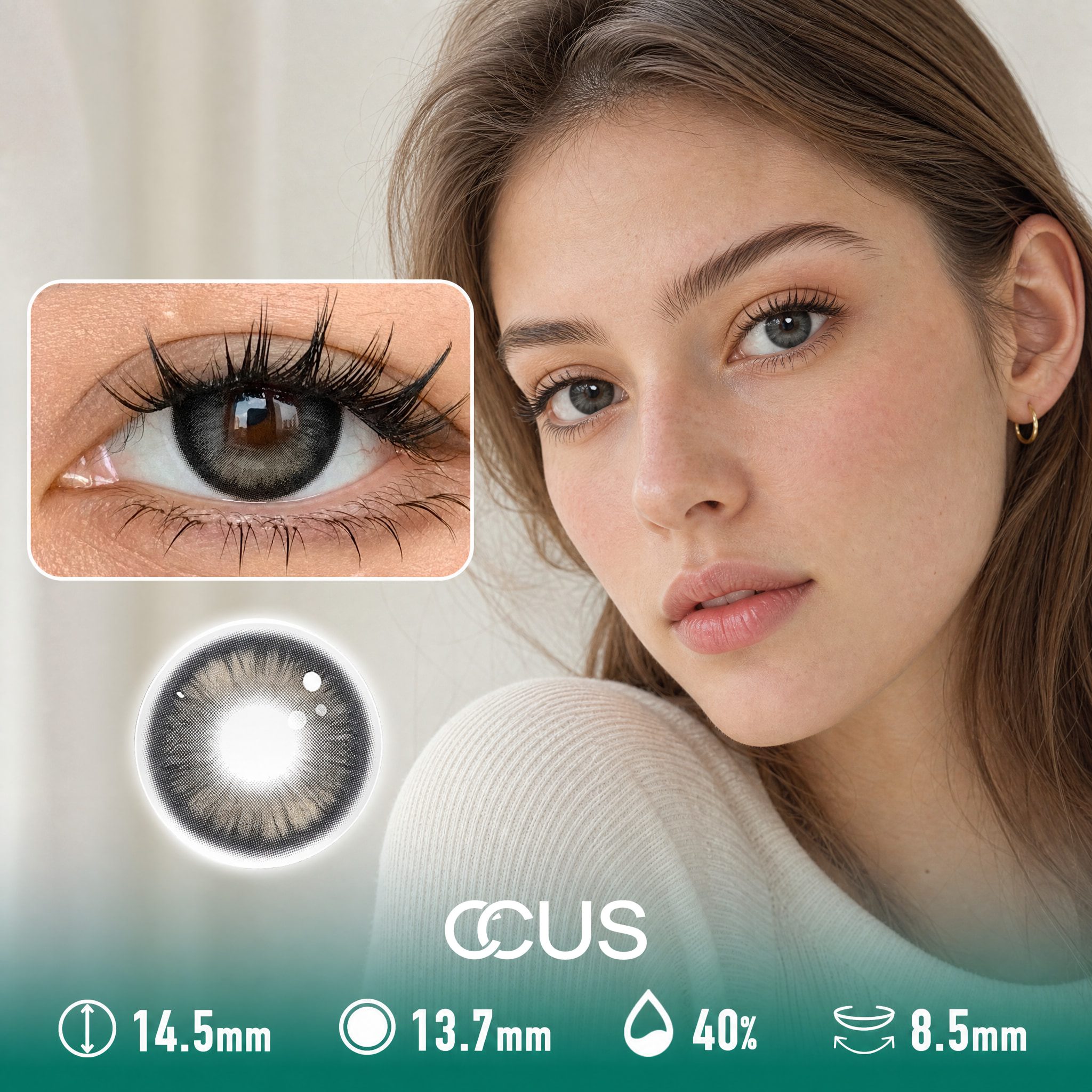 Kyoto Twilight Grey Contact Lenses
