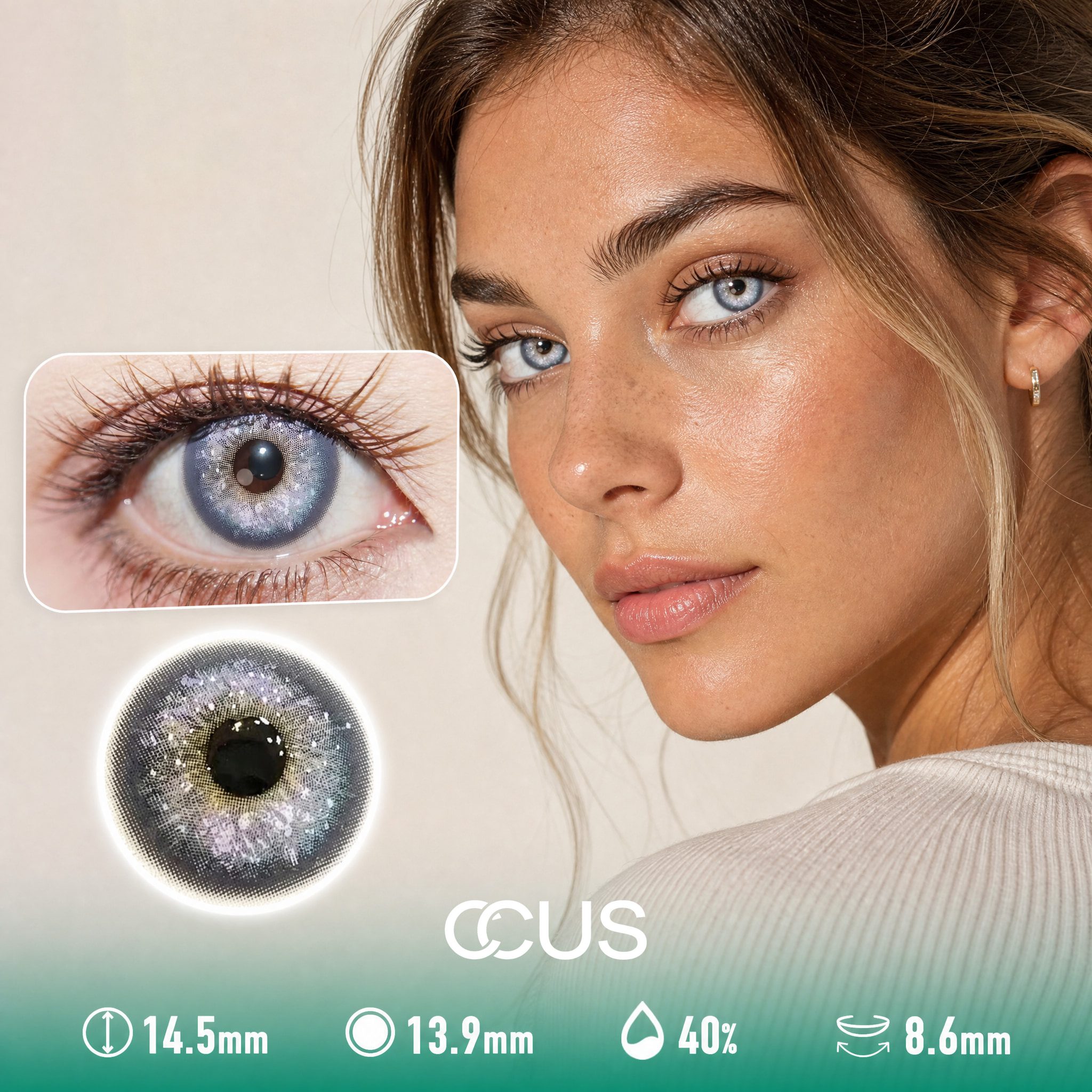 Linen Ash Grey Contact Lenses