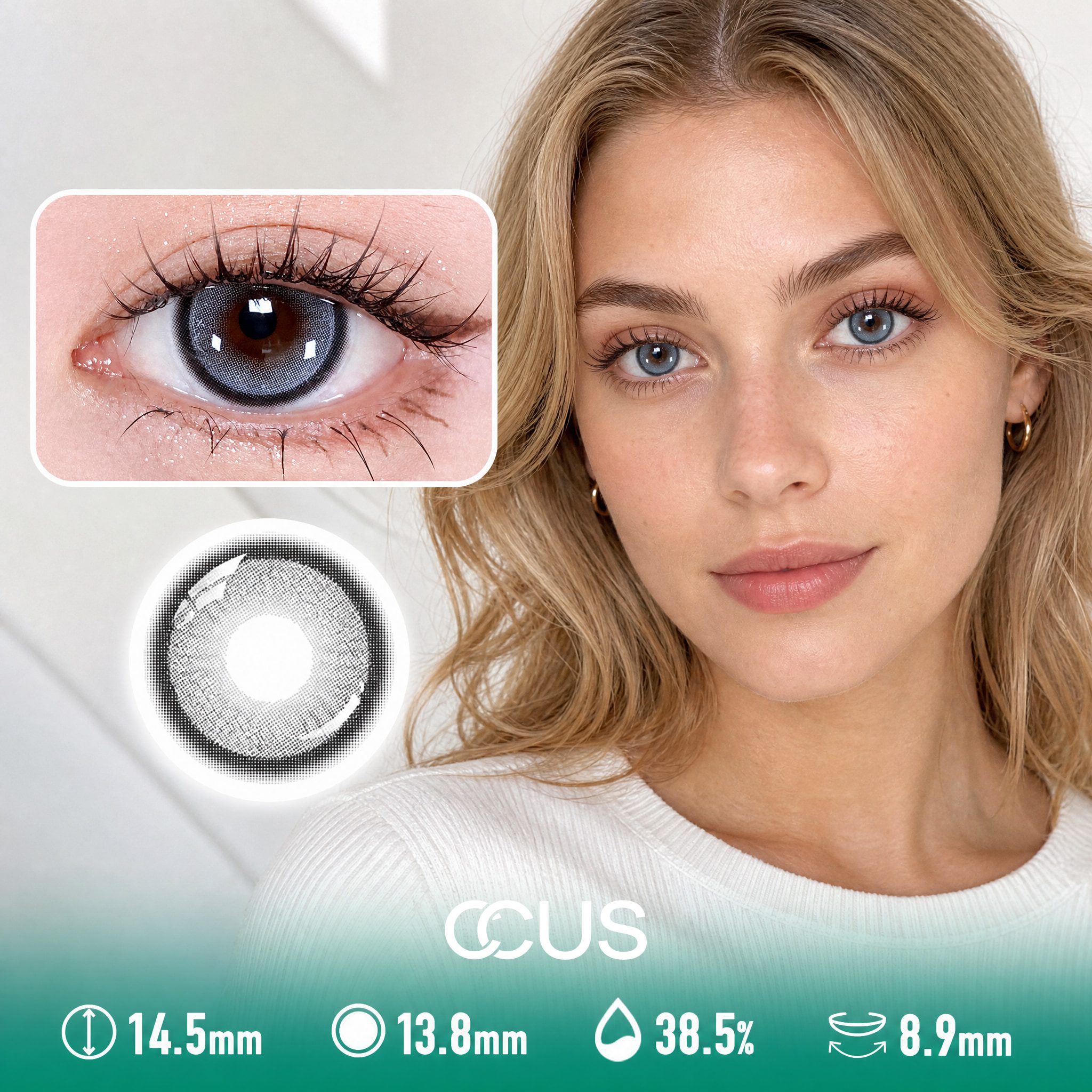 Linen Haze Blue Contact Lenses