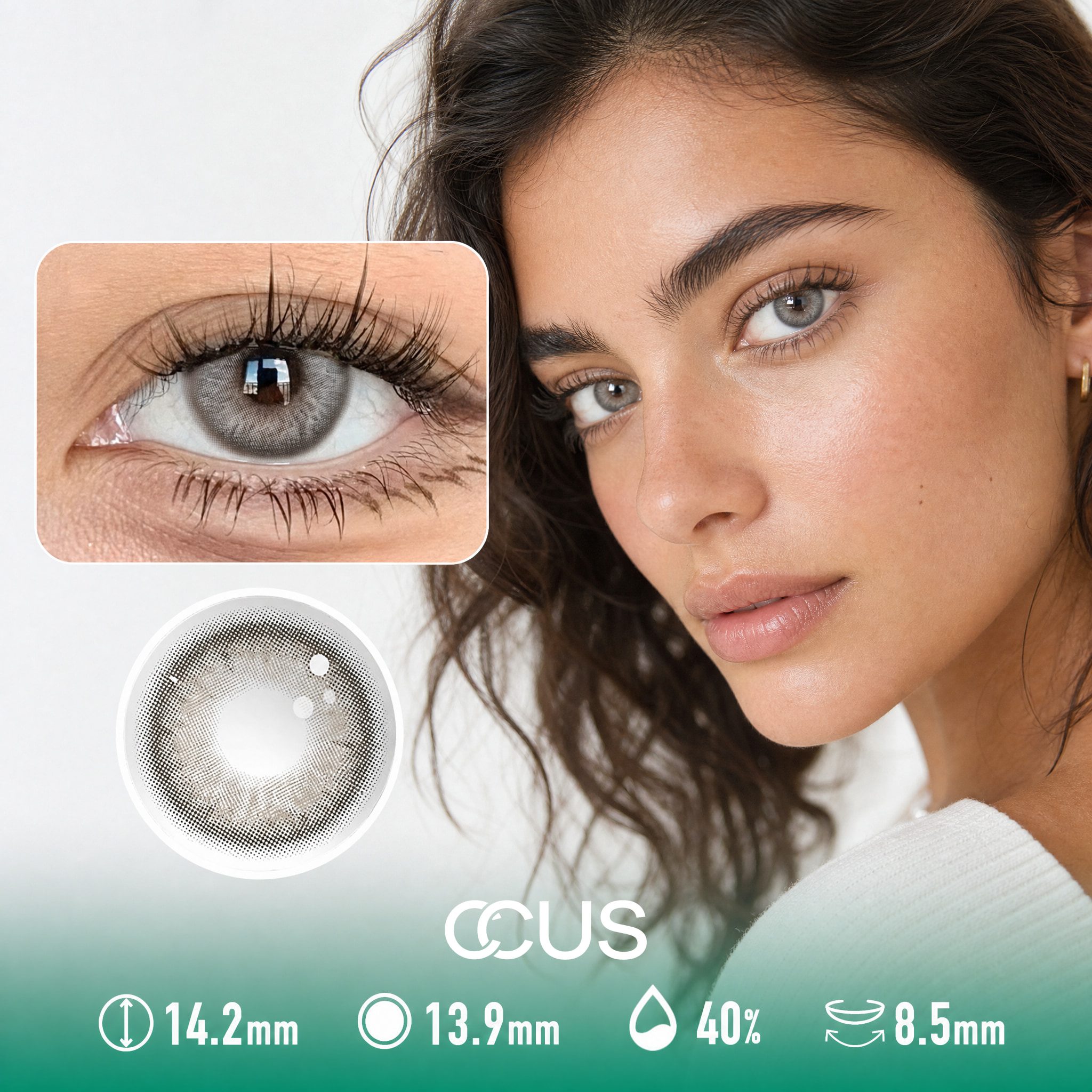 Linen Jacquard White Contact Lenses