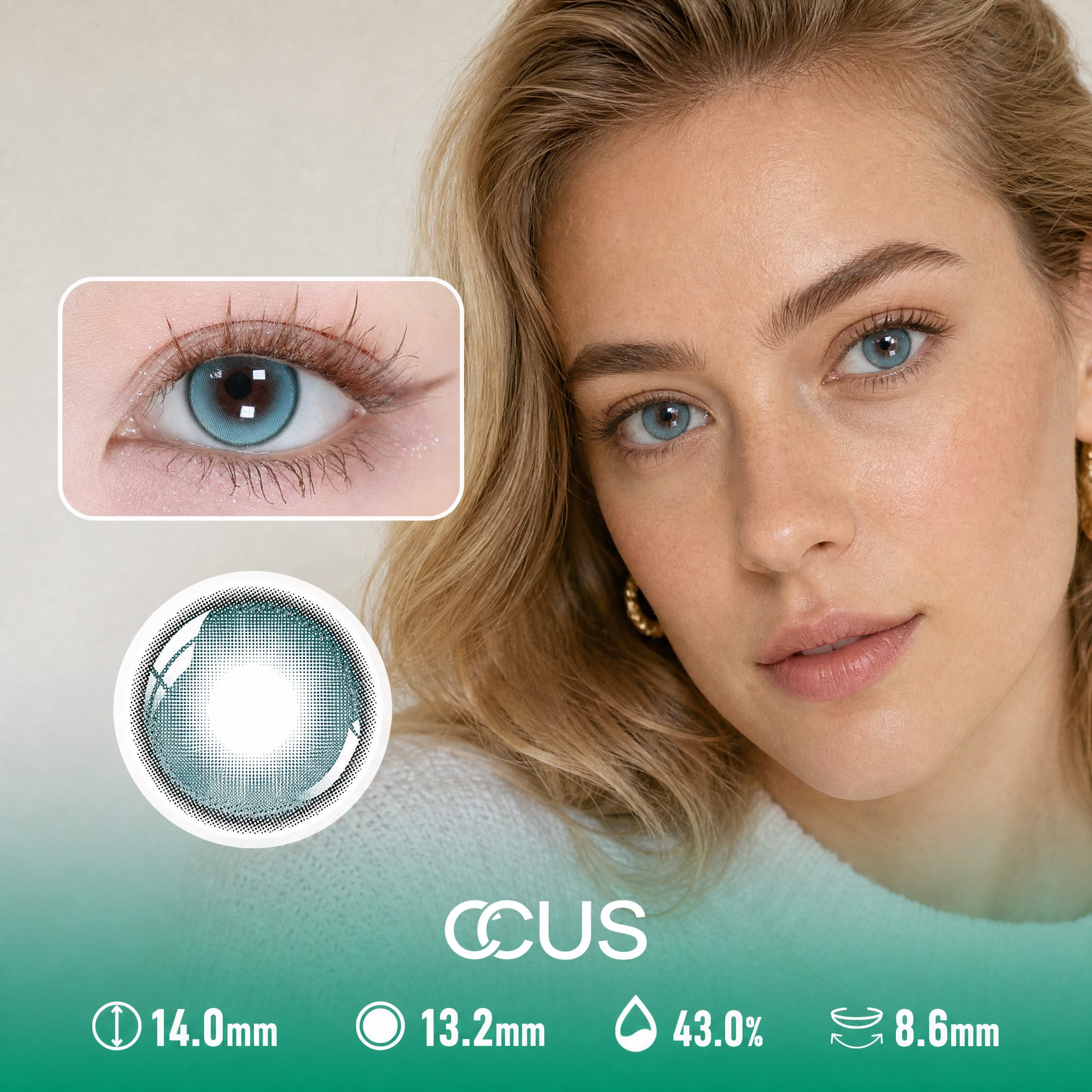 Linen Meadow Green Contact Lenses