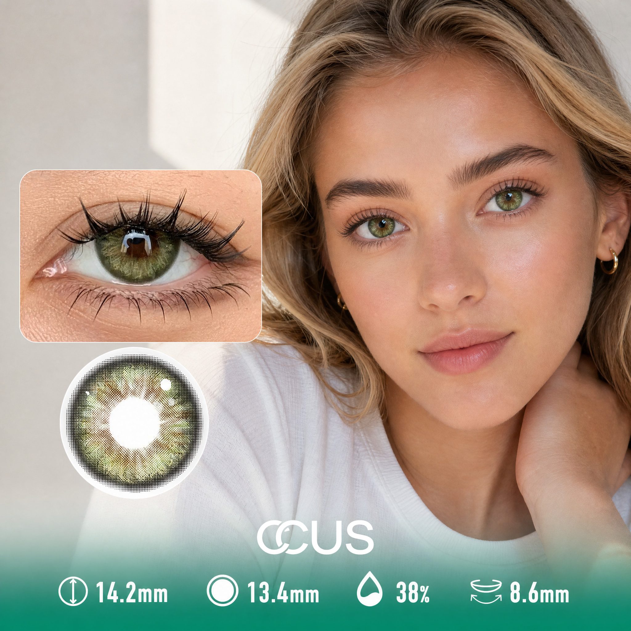 Meadowlight Moss Green Contact Lenses