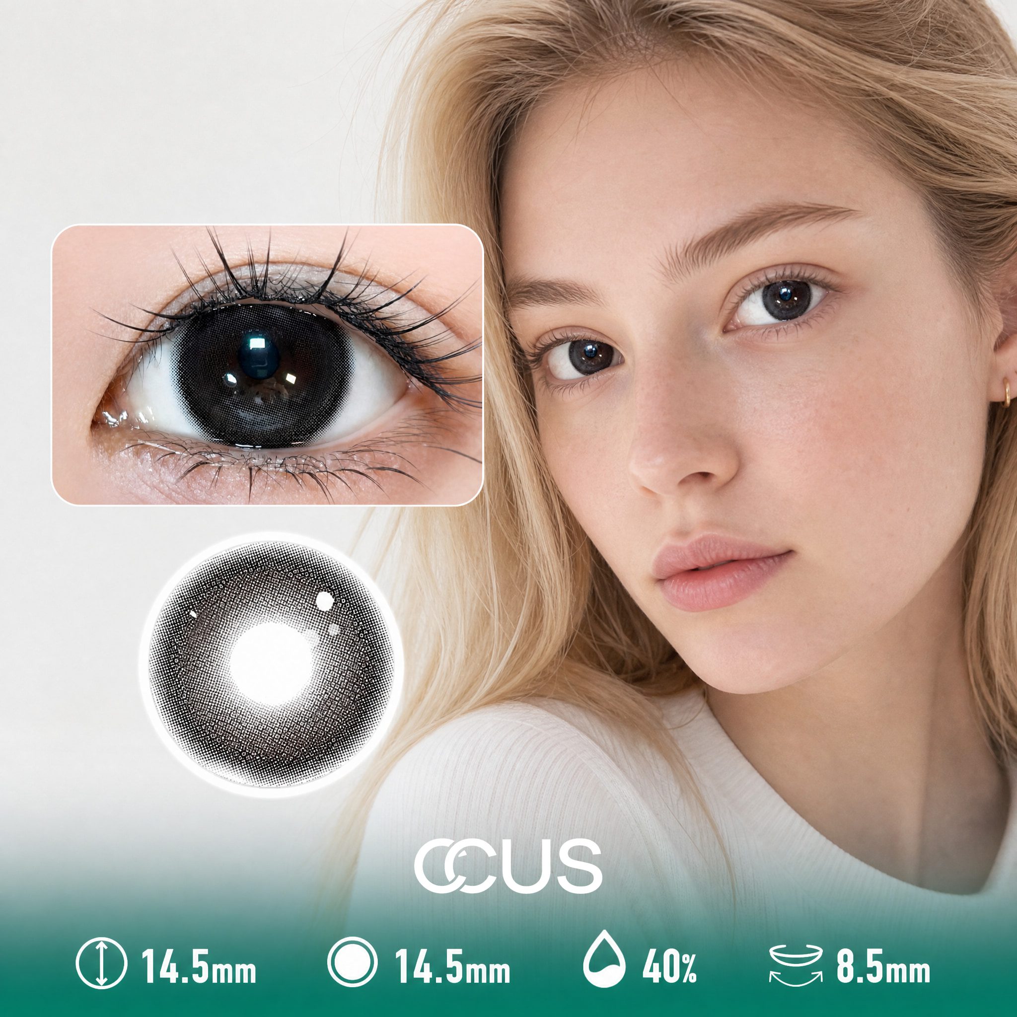 Midnight Obsidian Black Contact Lenses