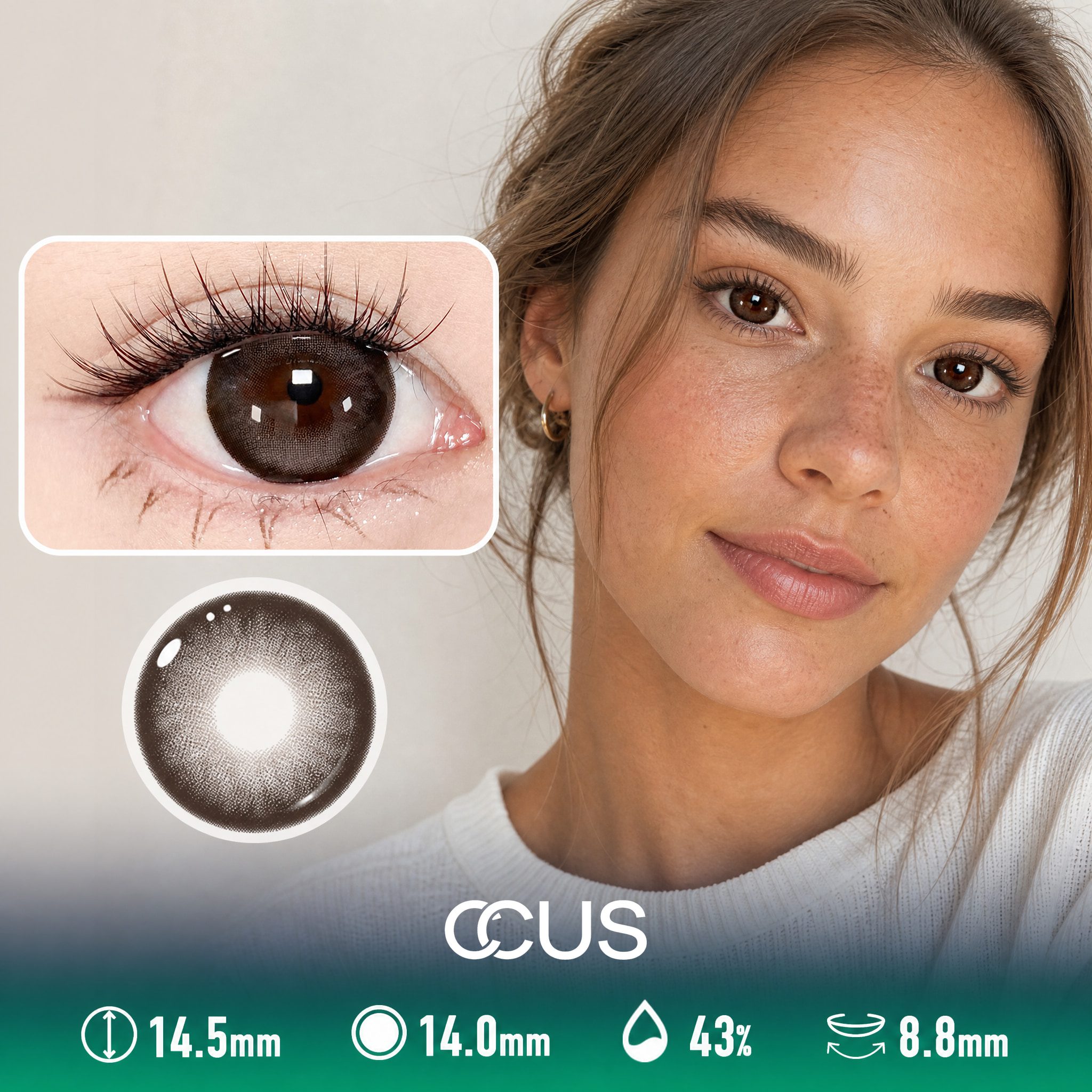 Milan Iris Chestnut Brown Contact Lenses