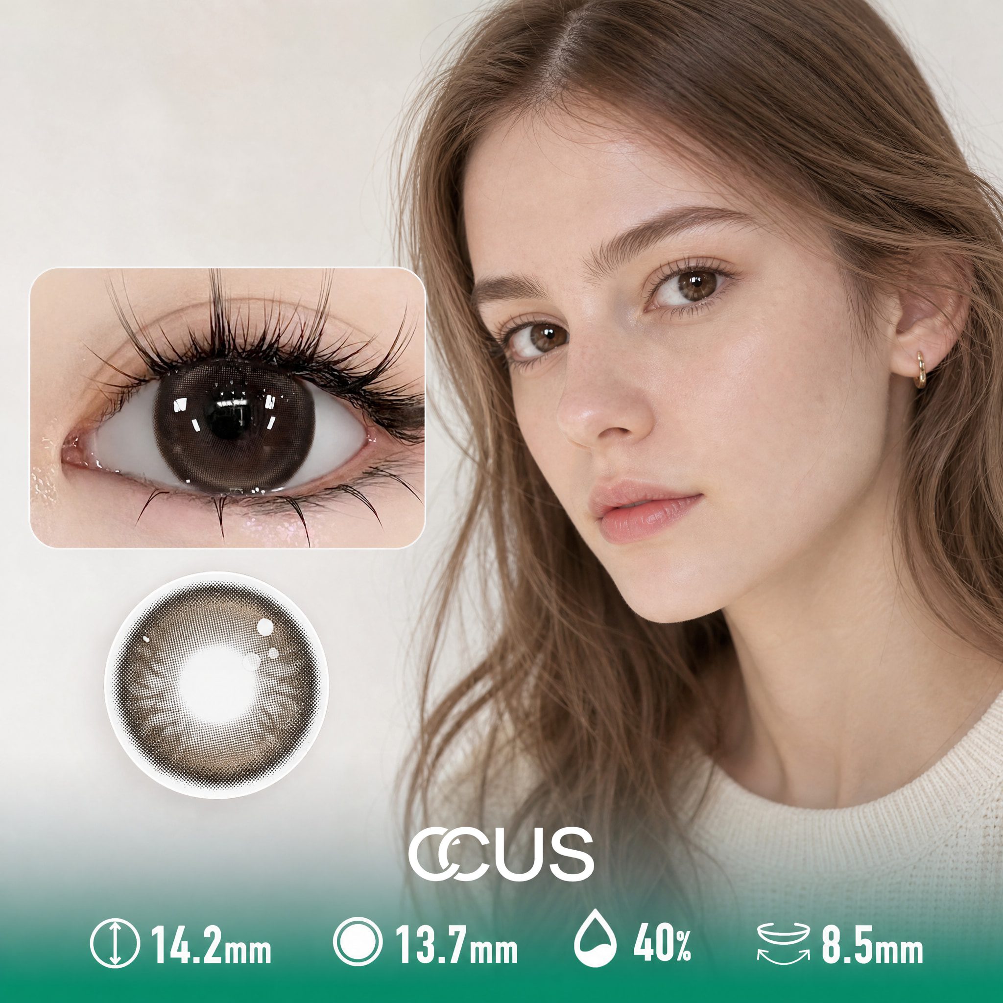 Milk Tea Amber Brown Contact Lenses