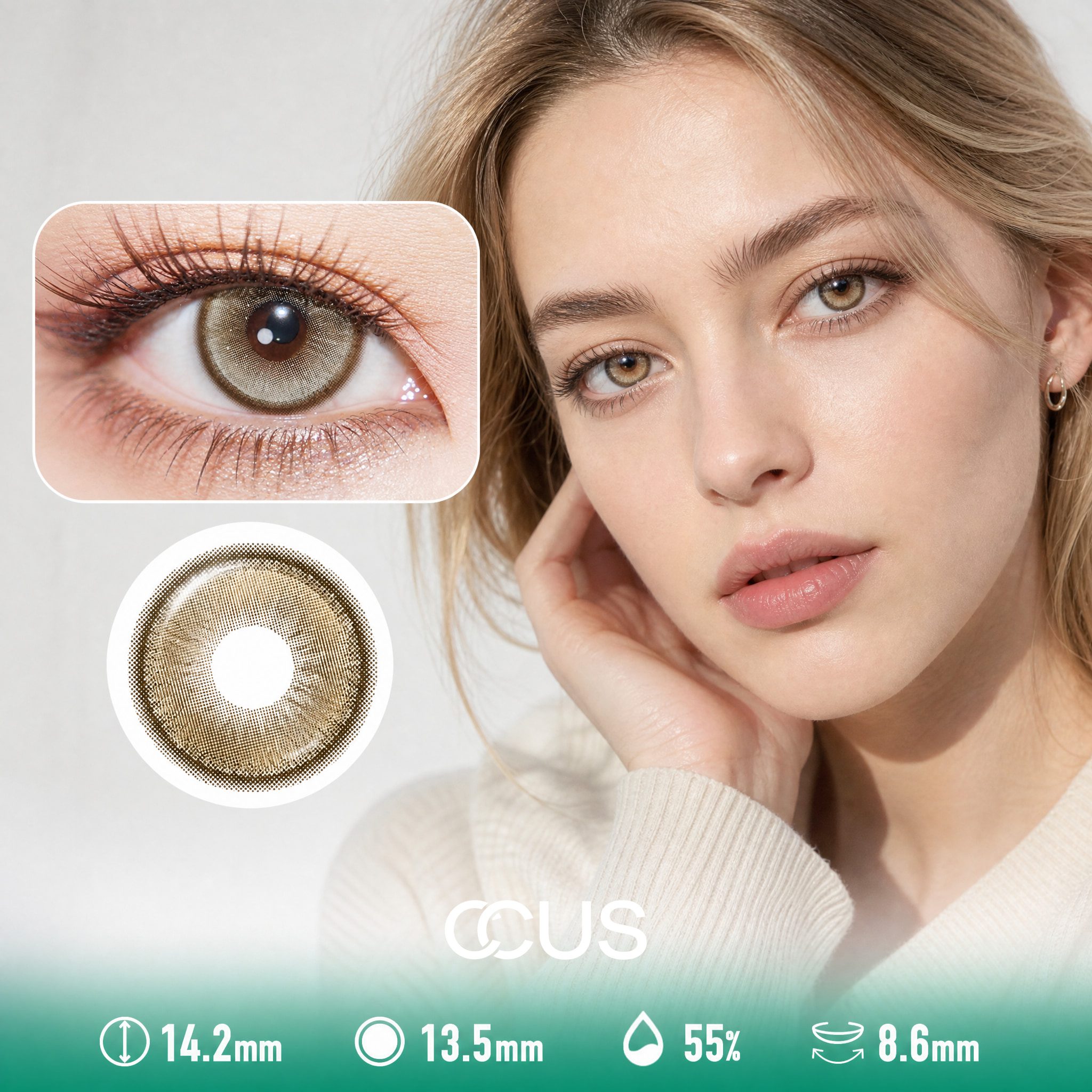 Moon Opal Caramel Brown Contact Lenses - Ccus Eyewear · Premium Colored Contacts Moon Opal Caramel Brown Contact Lenses