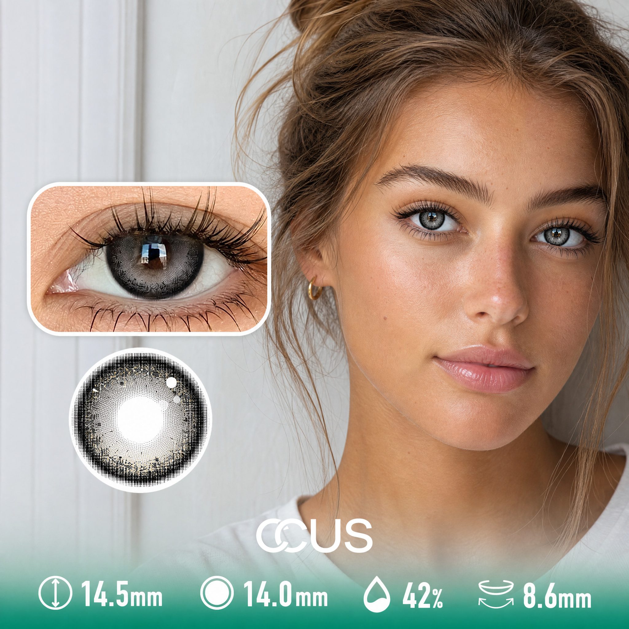 Morning Veil Grey Contact Lenses - Ccus Eyewear · Premium Colored Contacts Morning Veil Grey Contact Lenses