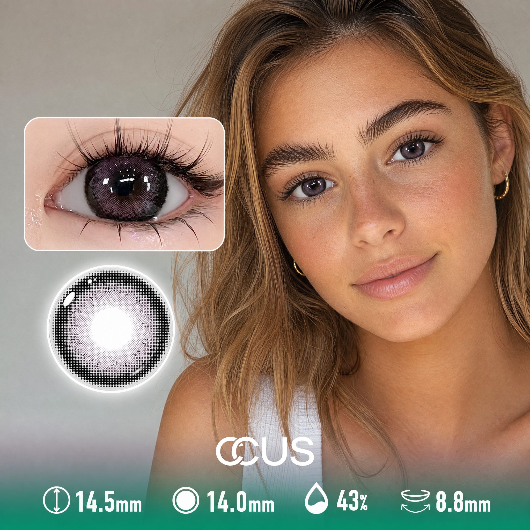 Mulberry Plum Purple Contact Lenses - Ccus Eyewear · Premium Colored Contacts Mulberry Plum Purple Contact Lenses