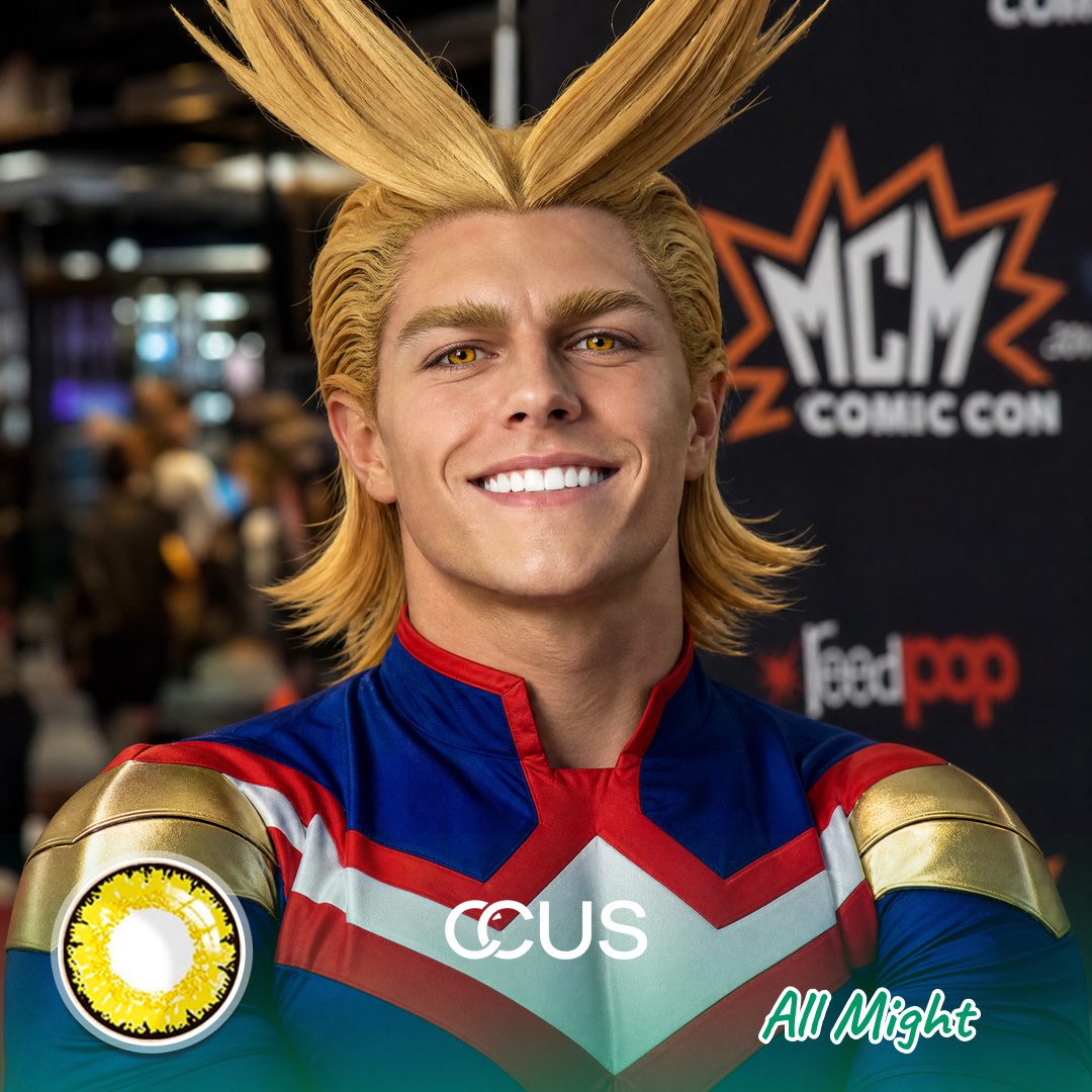 My Hero Academia: All Might Cosplay Yellow Contact Lenses | Ccus Eyewear
