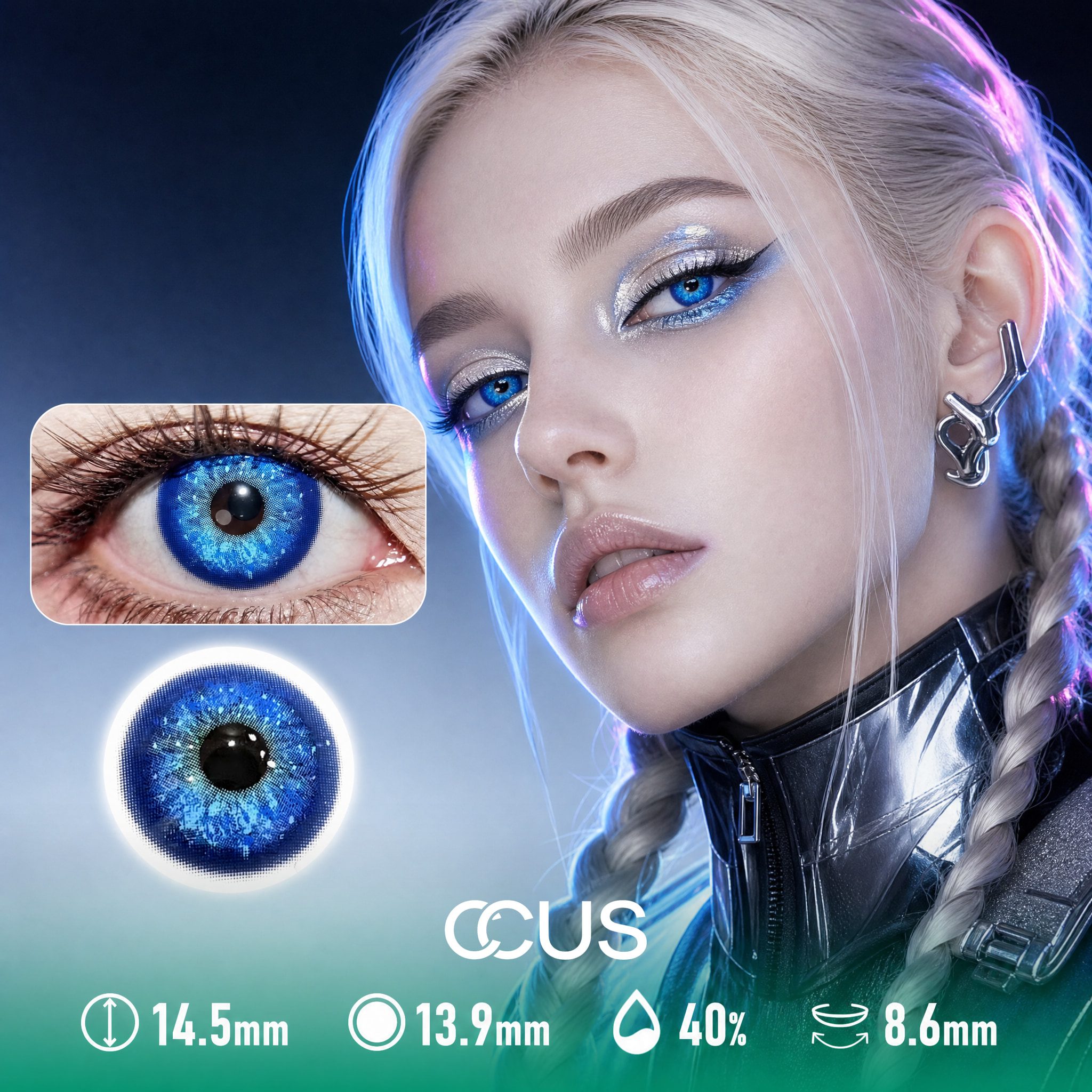 Nebula Breeze Blue Contact Lenses