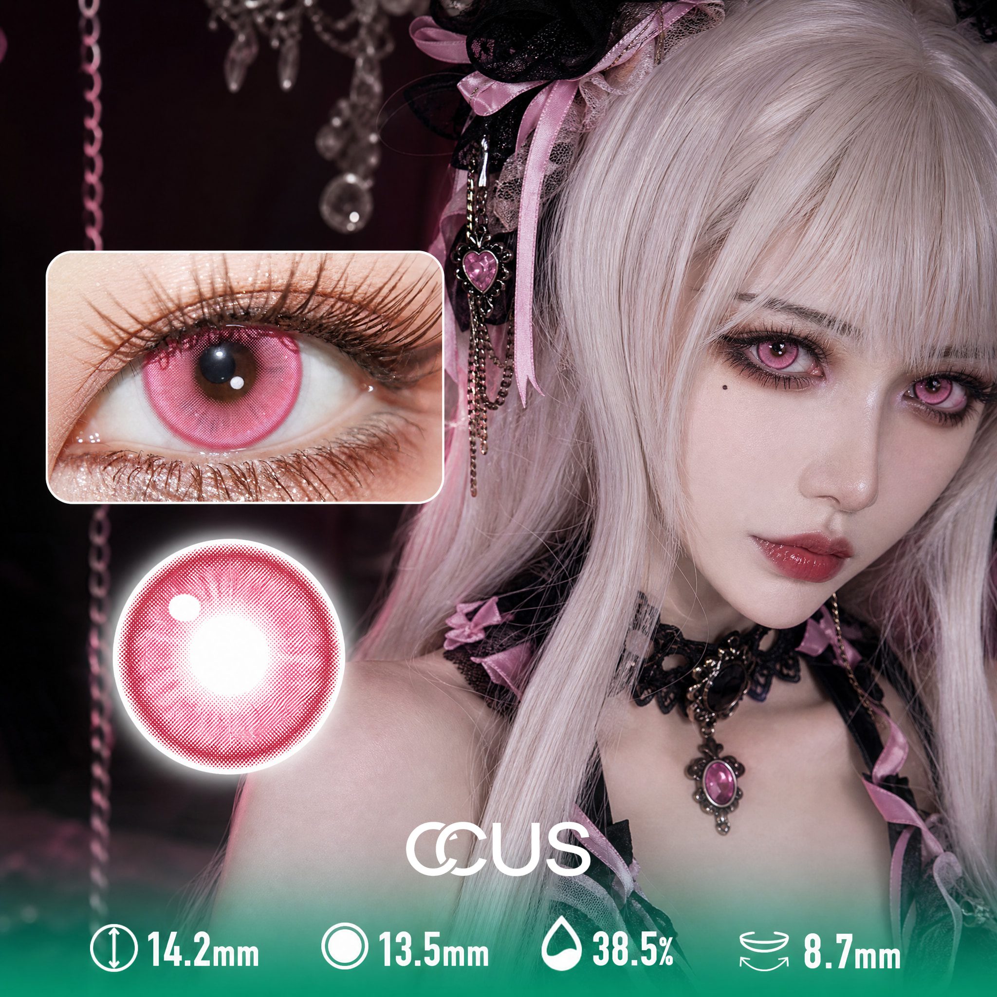 Nebula Pink Contact Lenses