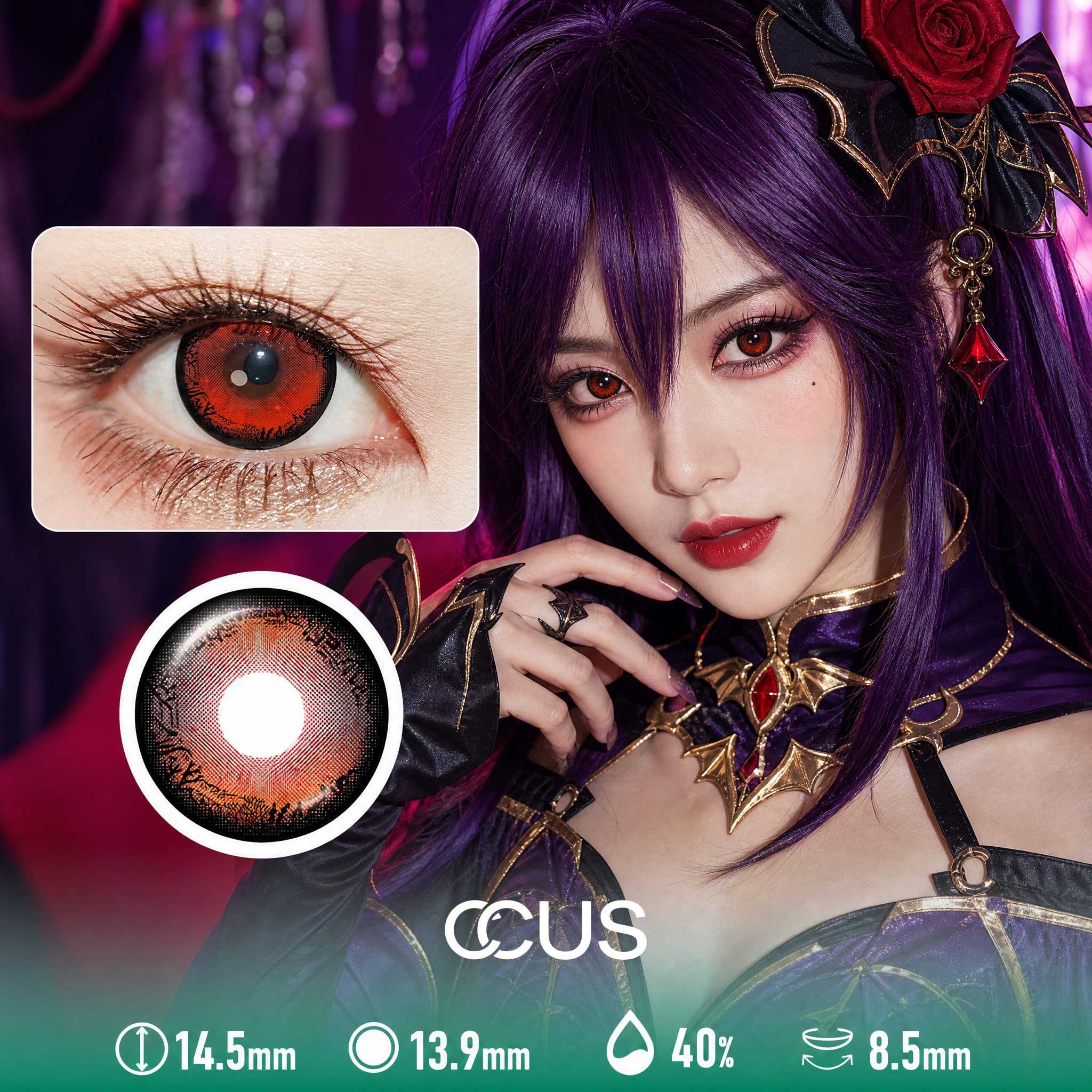 Neon Black Party Contact Lenses
