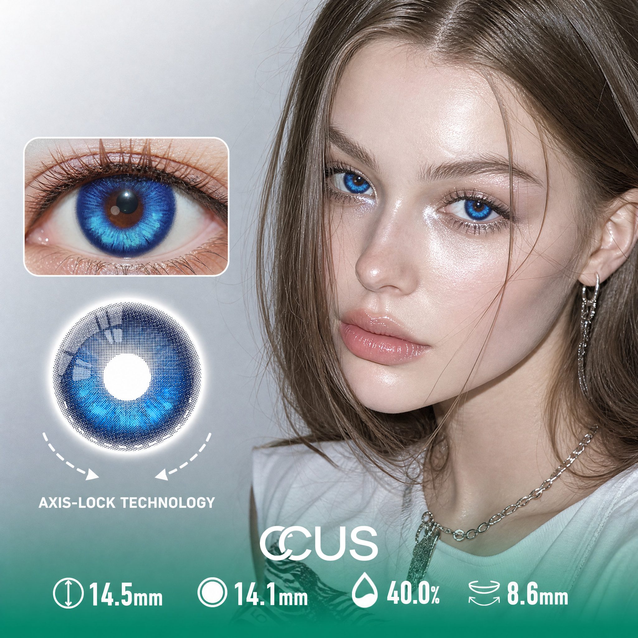 Neon Nebula Blue Contact Lenses