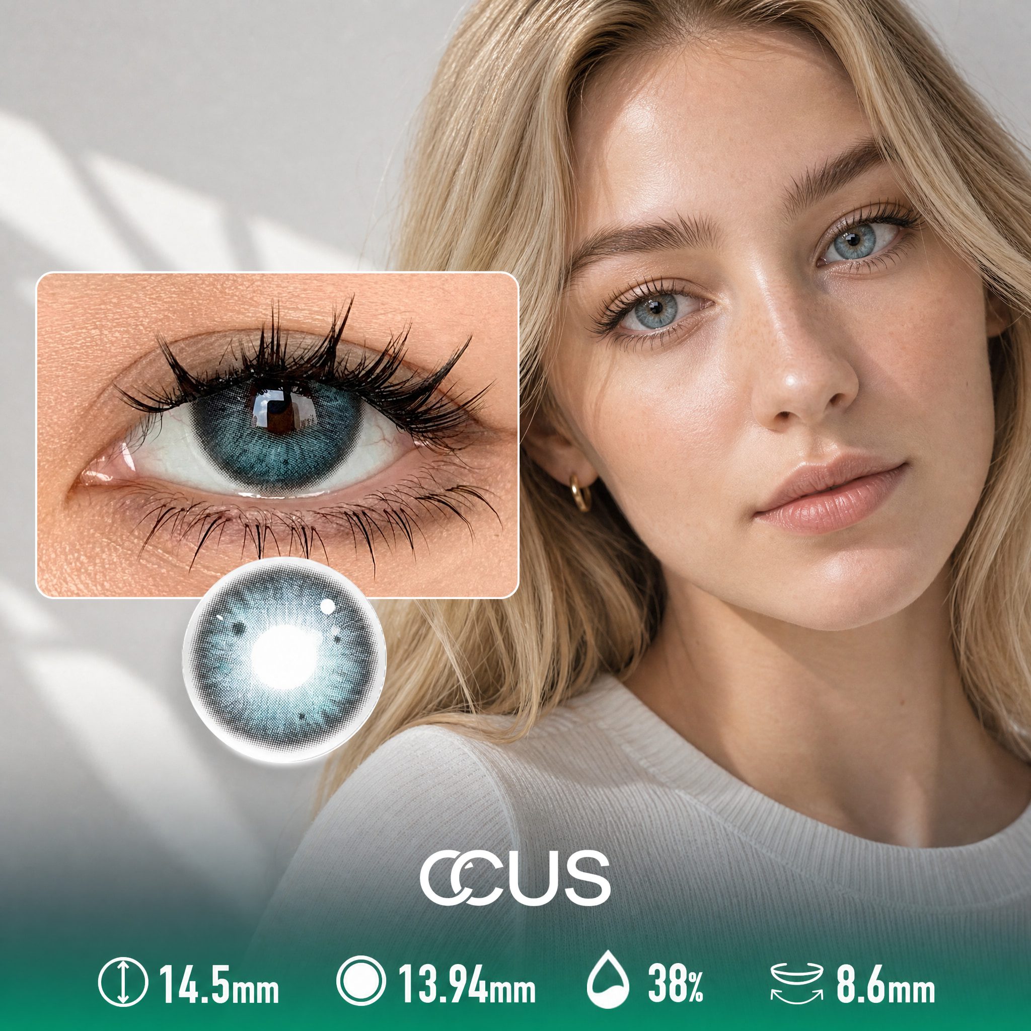 Opal Breeze Sea Blue Contact Lenses