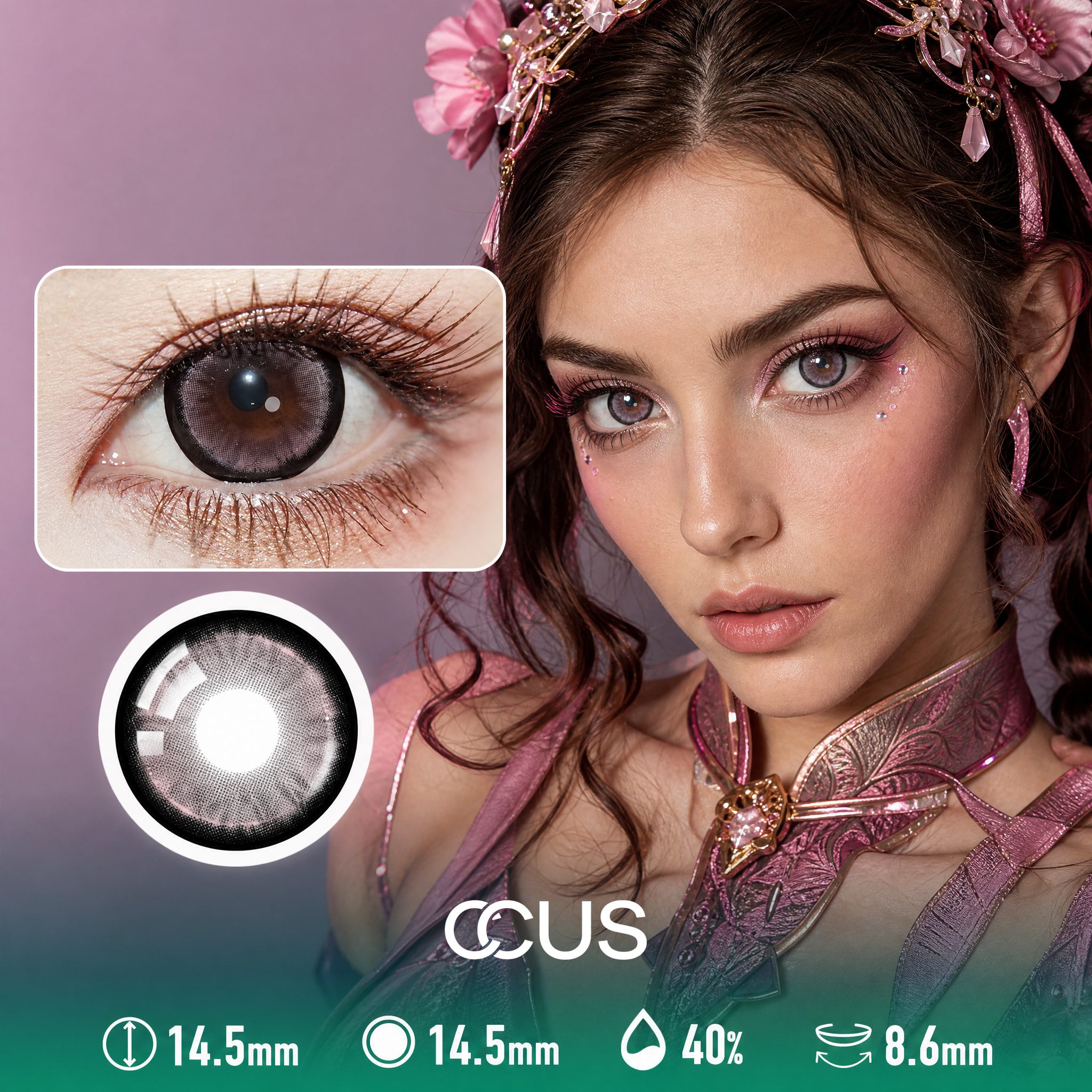 Oracle Pink Contact Lenses - Ccus Eyewear · Premium Colored Contacts Oracle Pink Contact Lenses