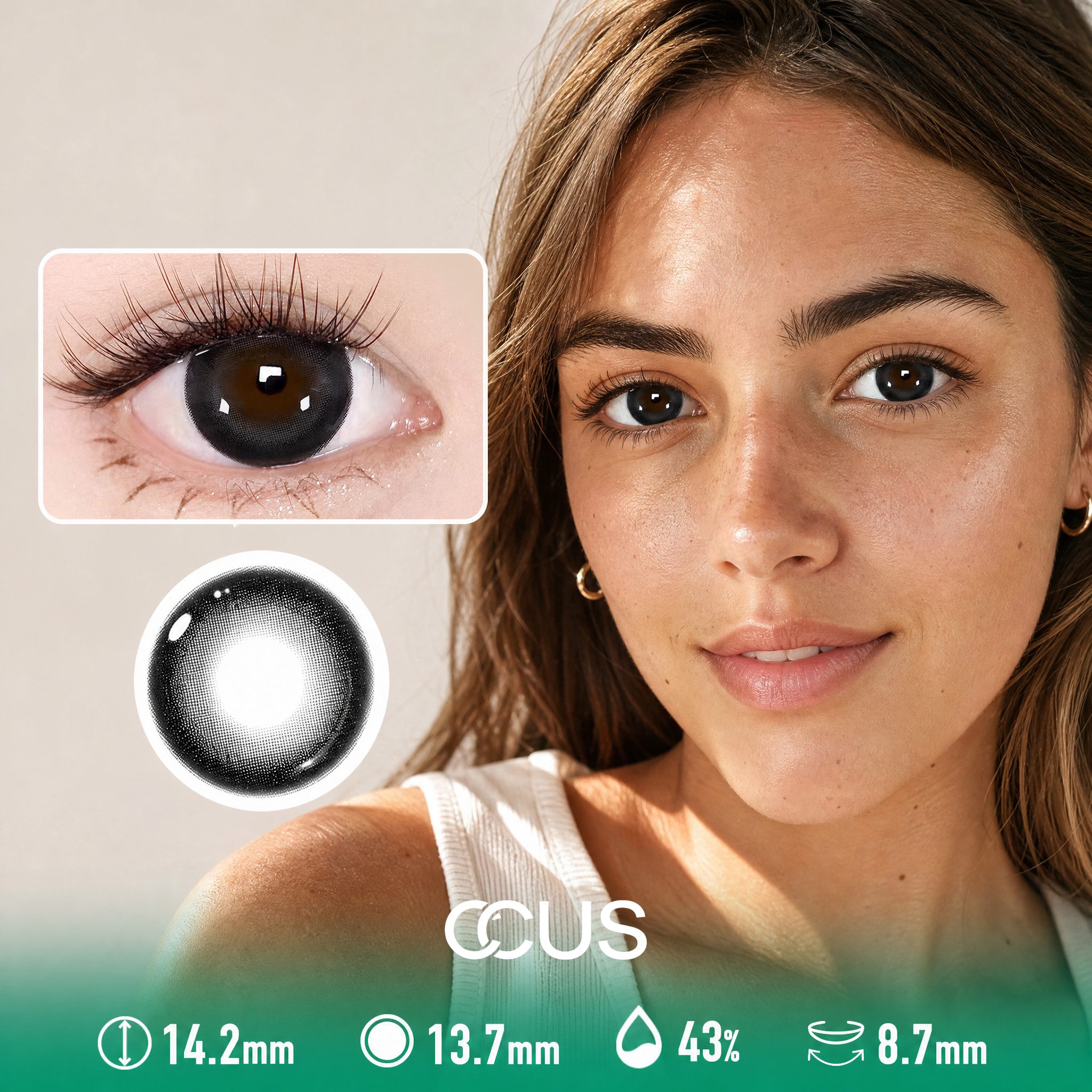 Orchid Comet Noir Black Contact Lenses