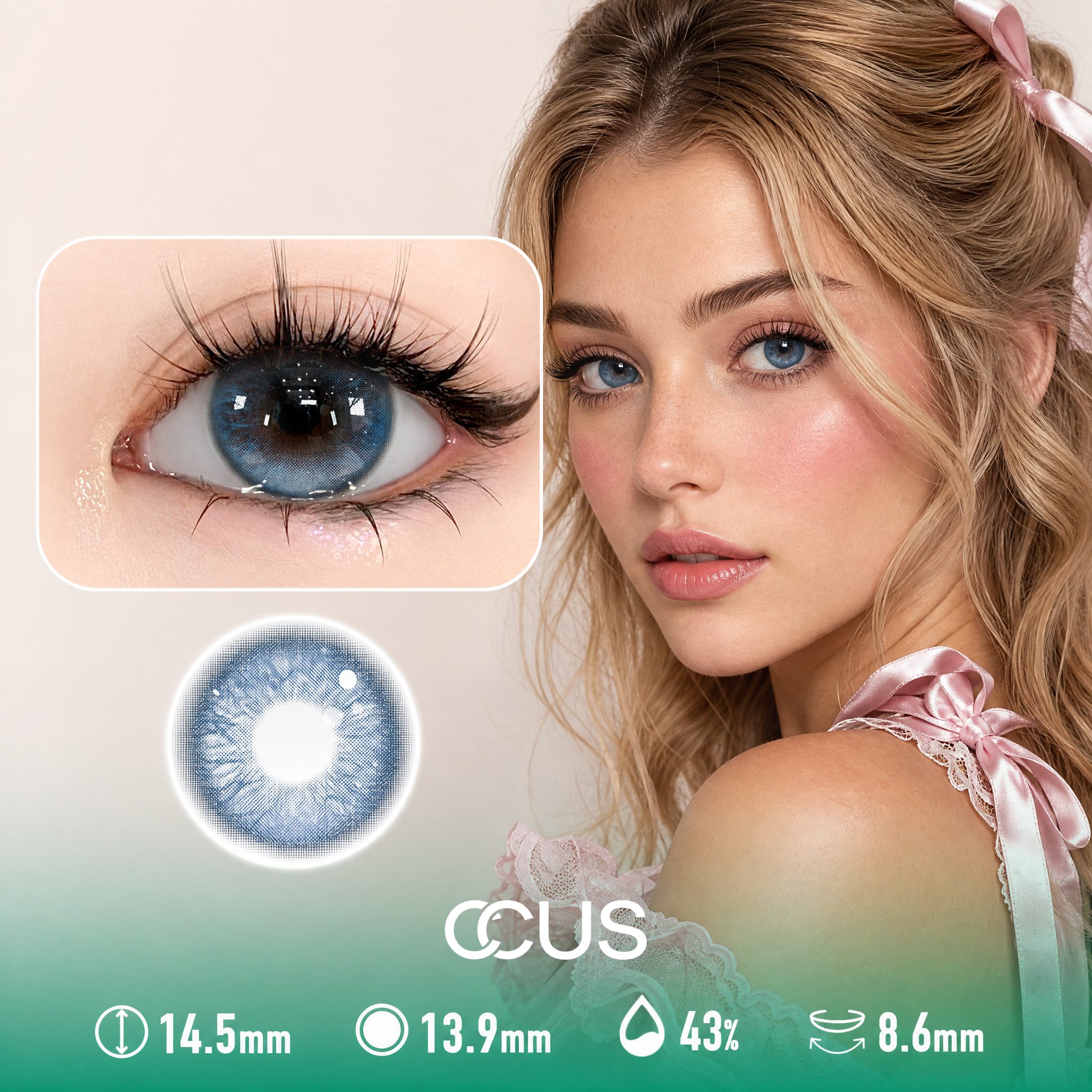 Petticoat Azure Blue Contact Lenses - Ccus Eyewear · Premium Colored Contacts Petticoat Azure Blue Contact Lenses