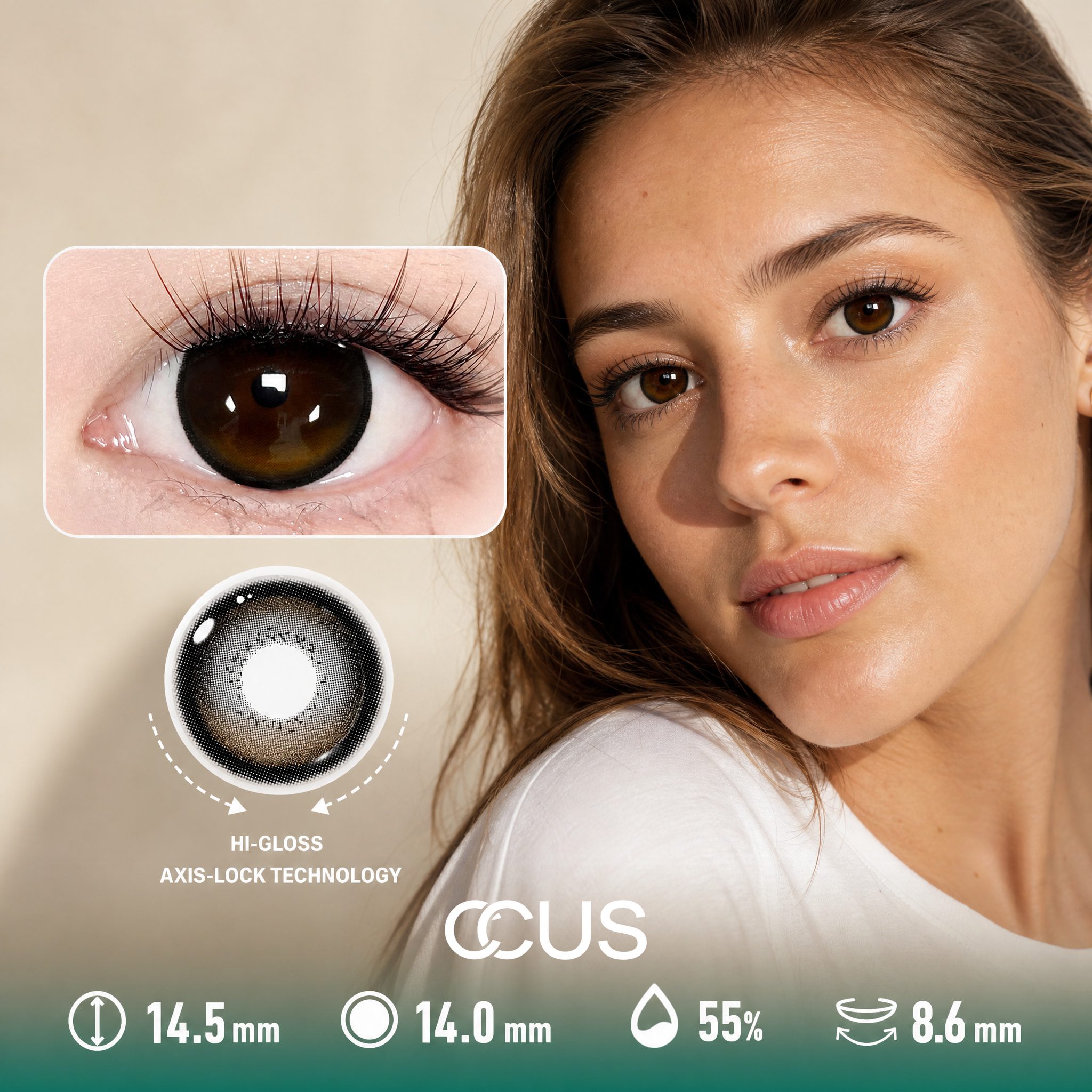 Porch Light Honey Brown Contact Lenses