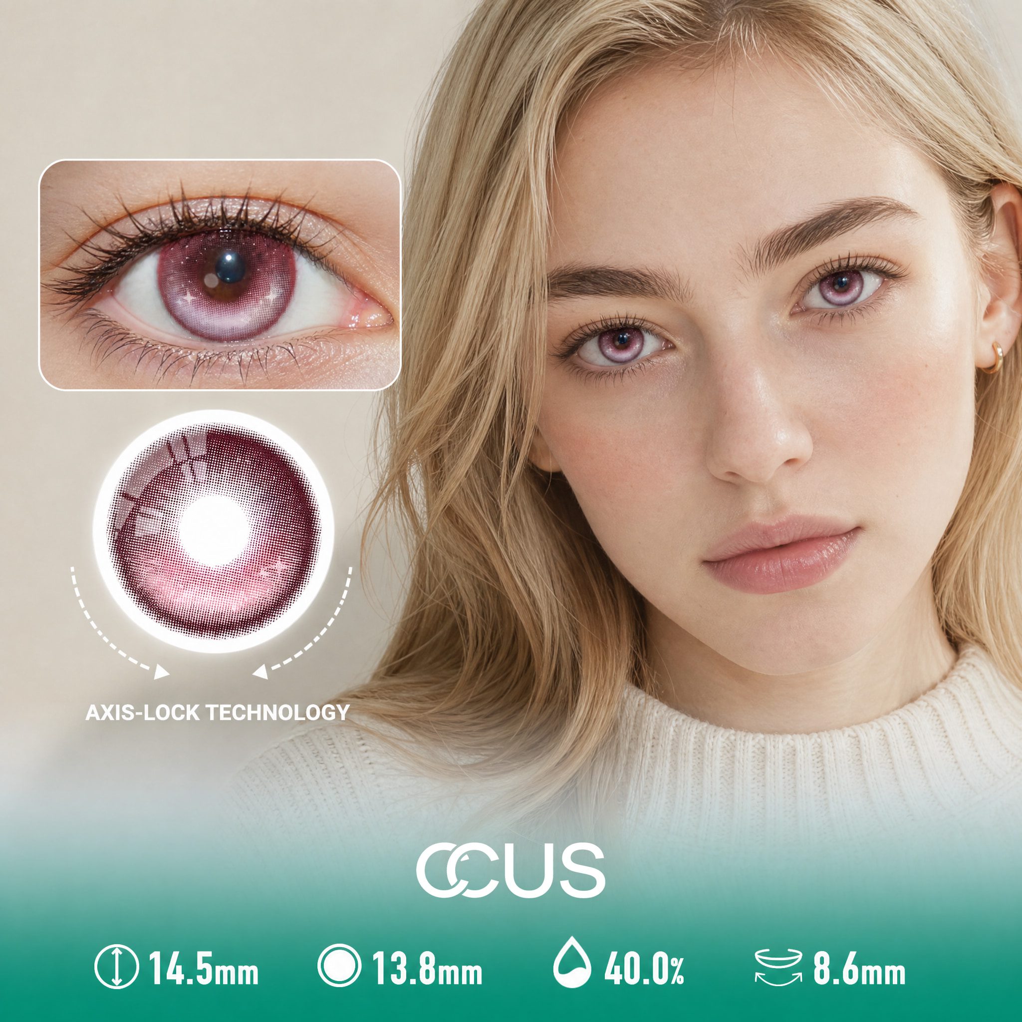 Prague Jasmine Pink Contact Lenses