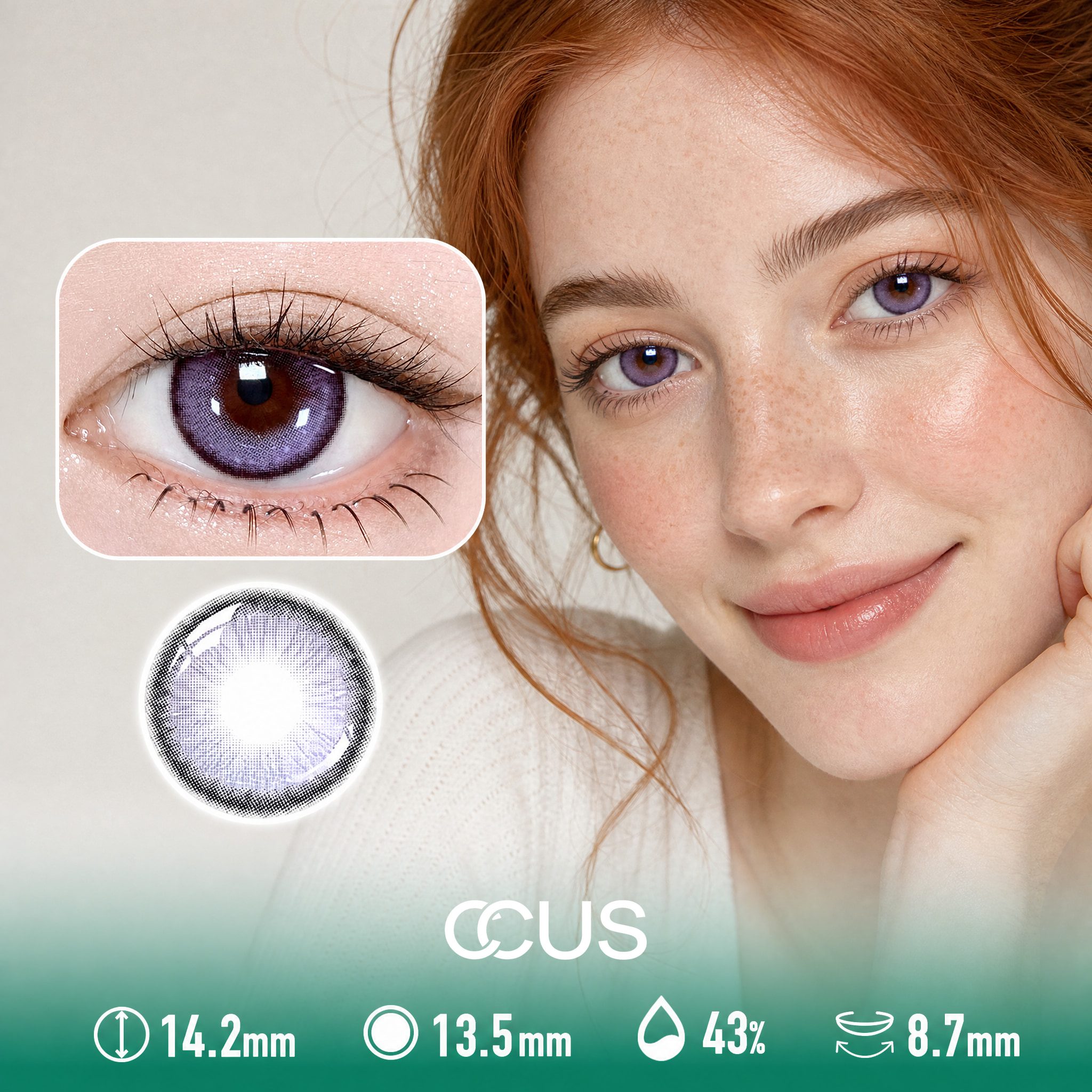Provence Moon Purple Contact Lenses - Ccus Eyewear · Premium Colored Contacts Provence Moon Purple Contact Lenses