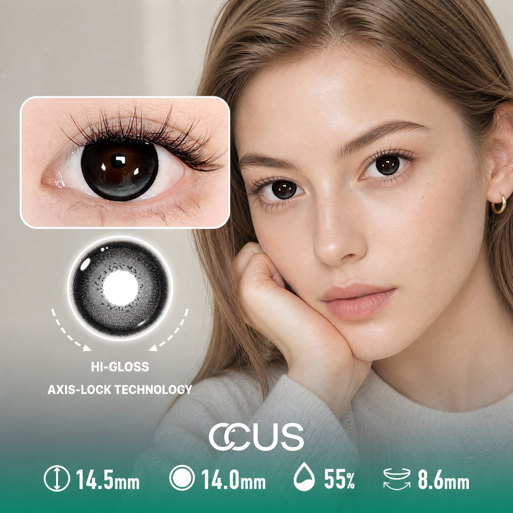 Quiet Comet Black Contact Lenses
