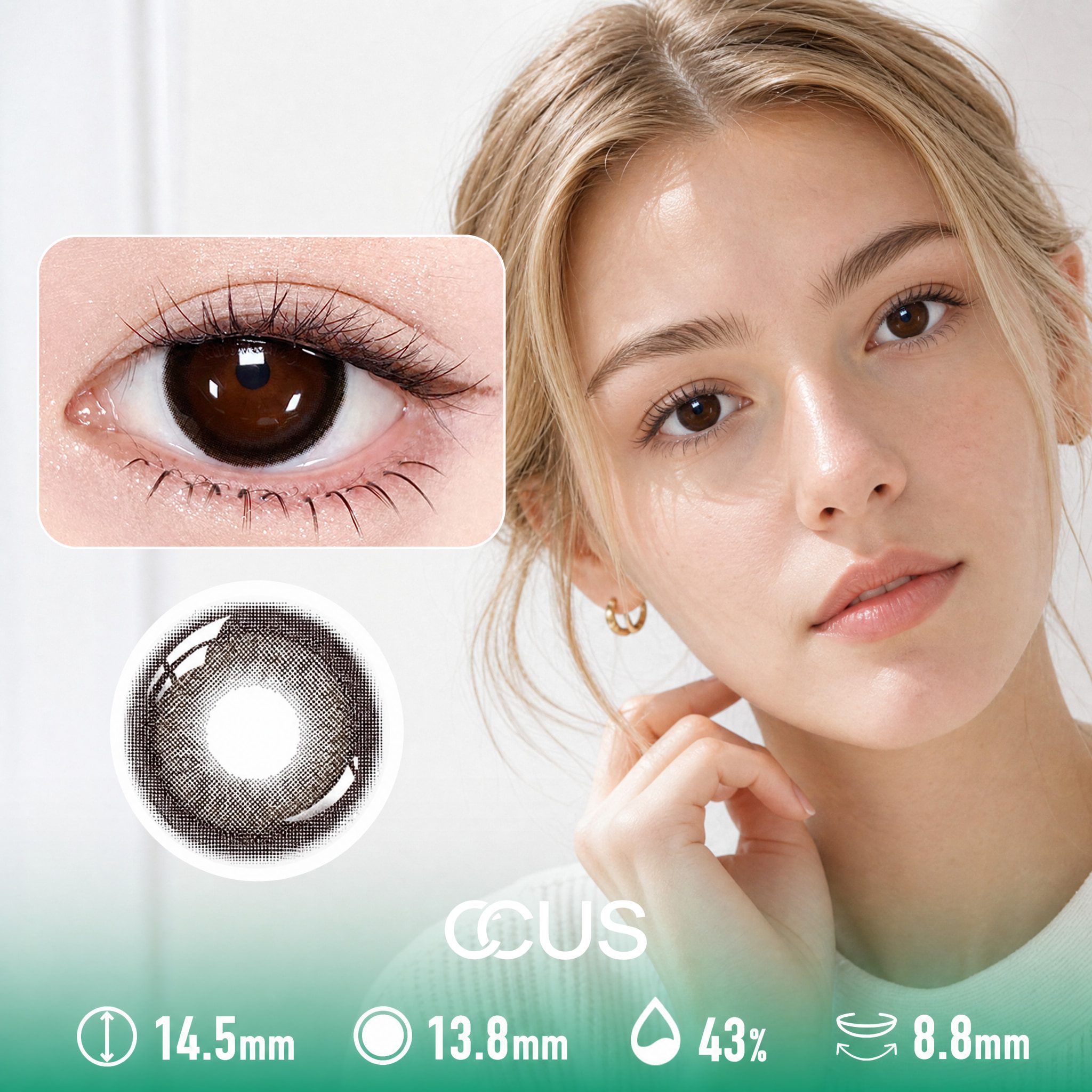 Quiet Lisbon Honey Brown Contact Lenses