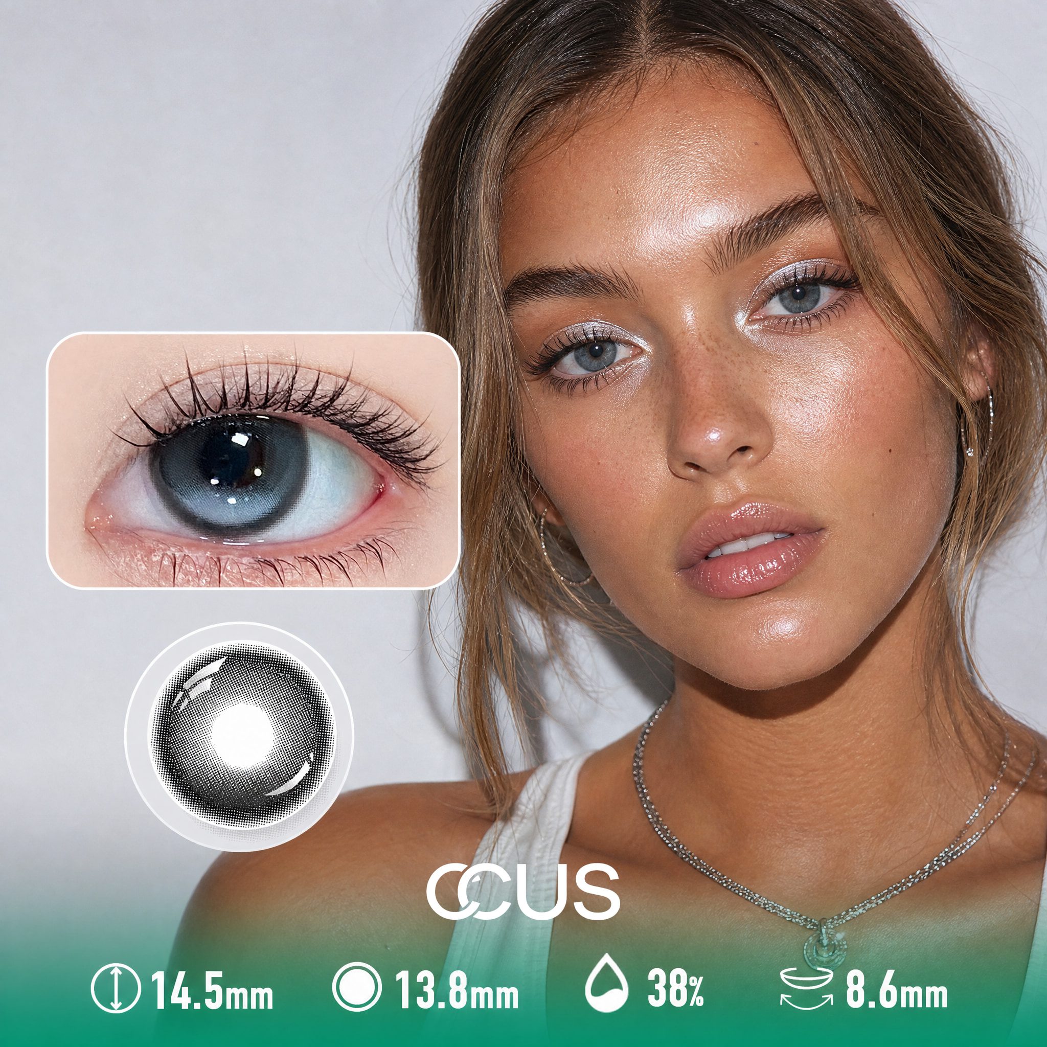 Roller Rink Azure Blue Contact Lenses - Ccus Eyewear · Premium Colored Contacts Roller Rink Azure Blue Contact Lenses