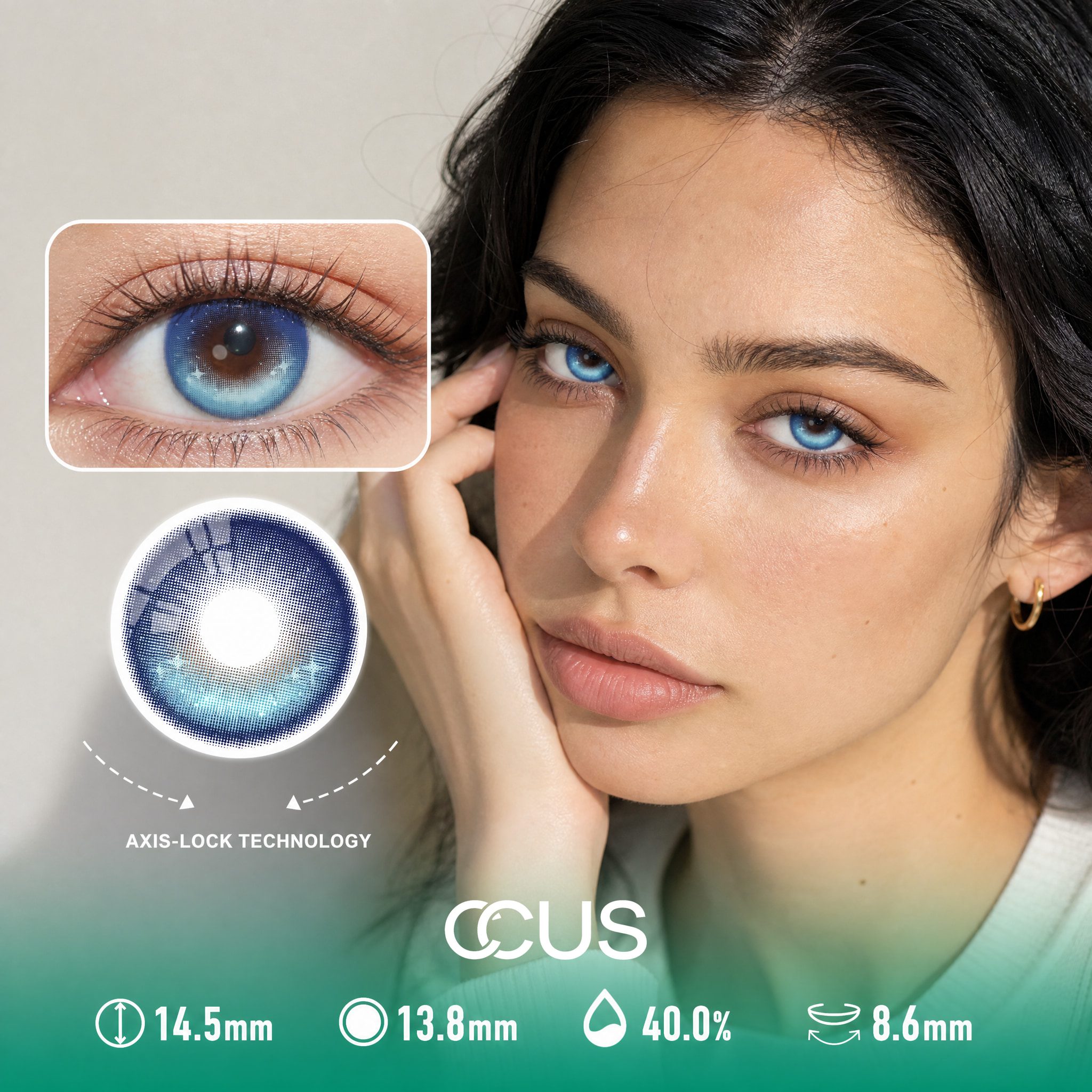 Salt Air Azure Blue Contact Lenses