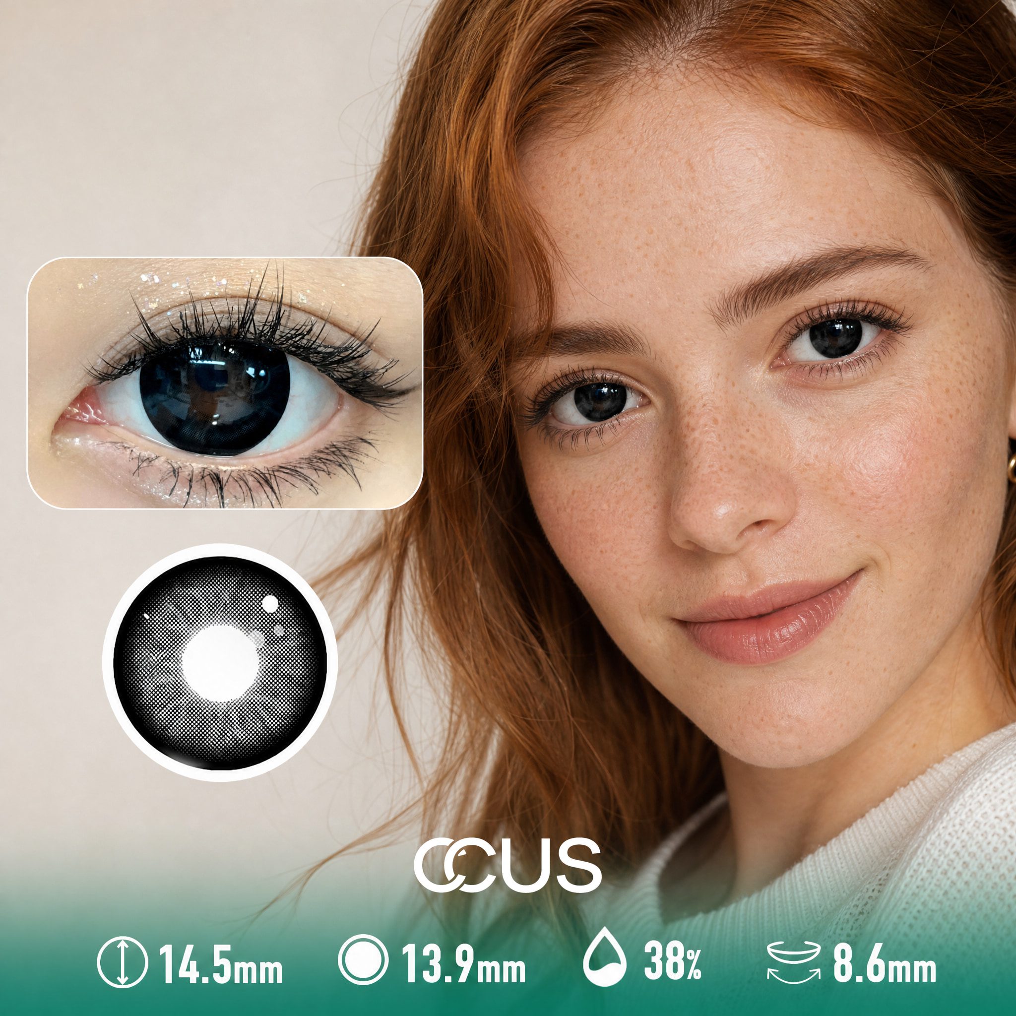 Satin Noir Black Contact Lenses