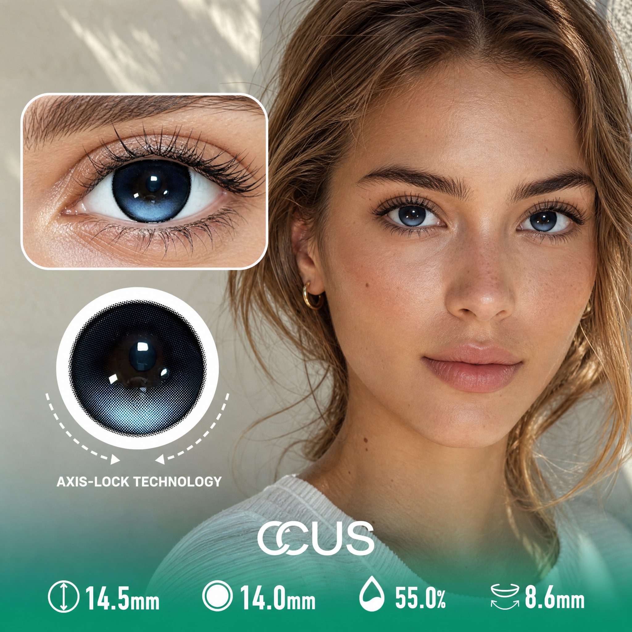 Sea Glass White Contact Lenses