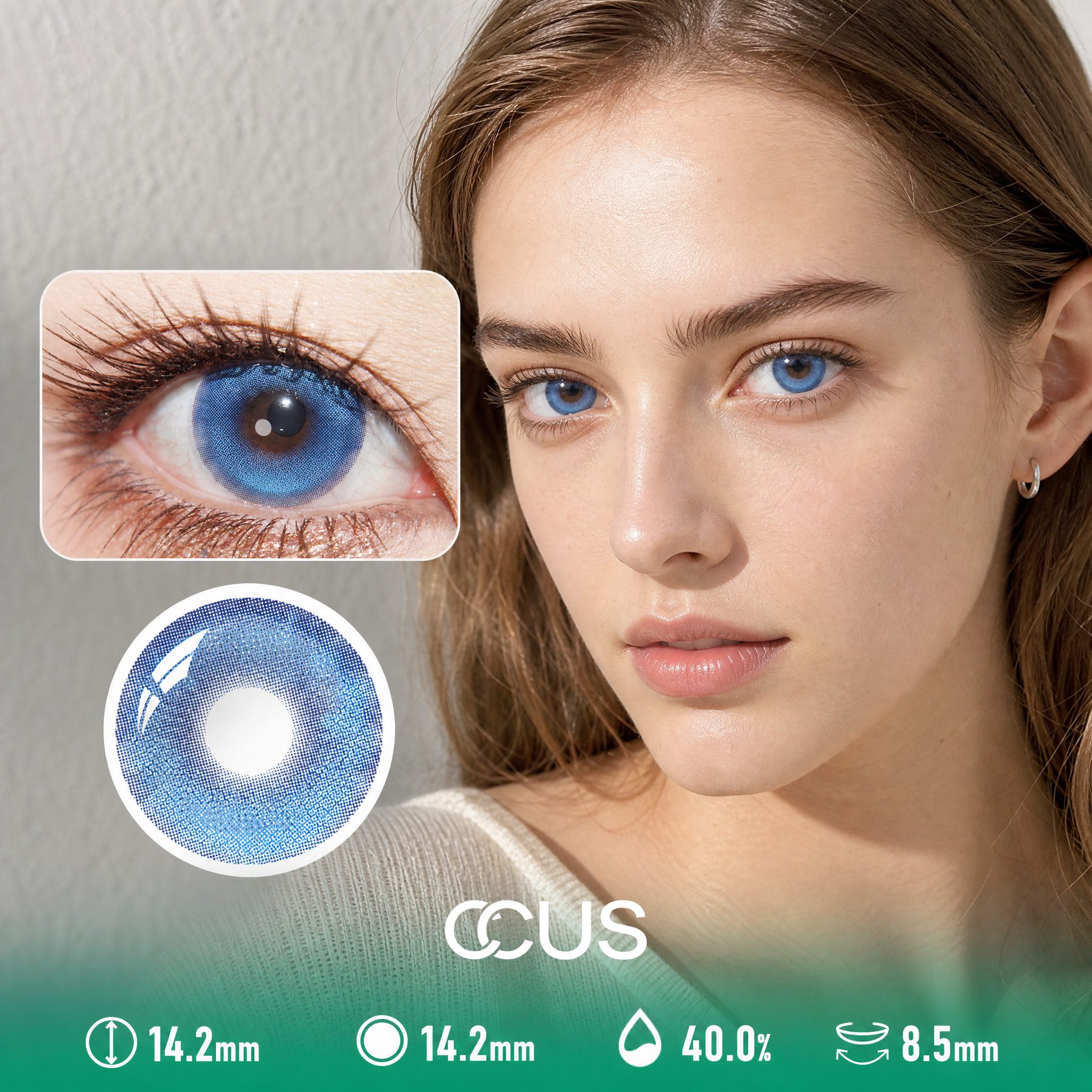 Seville Lace Azure Blue Contact Lenses - Ccus Eyewear · Premium Colored Contacts Seville Lace Azure Blue Contact Lenses
