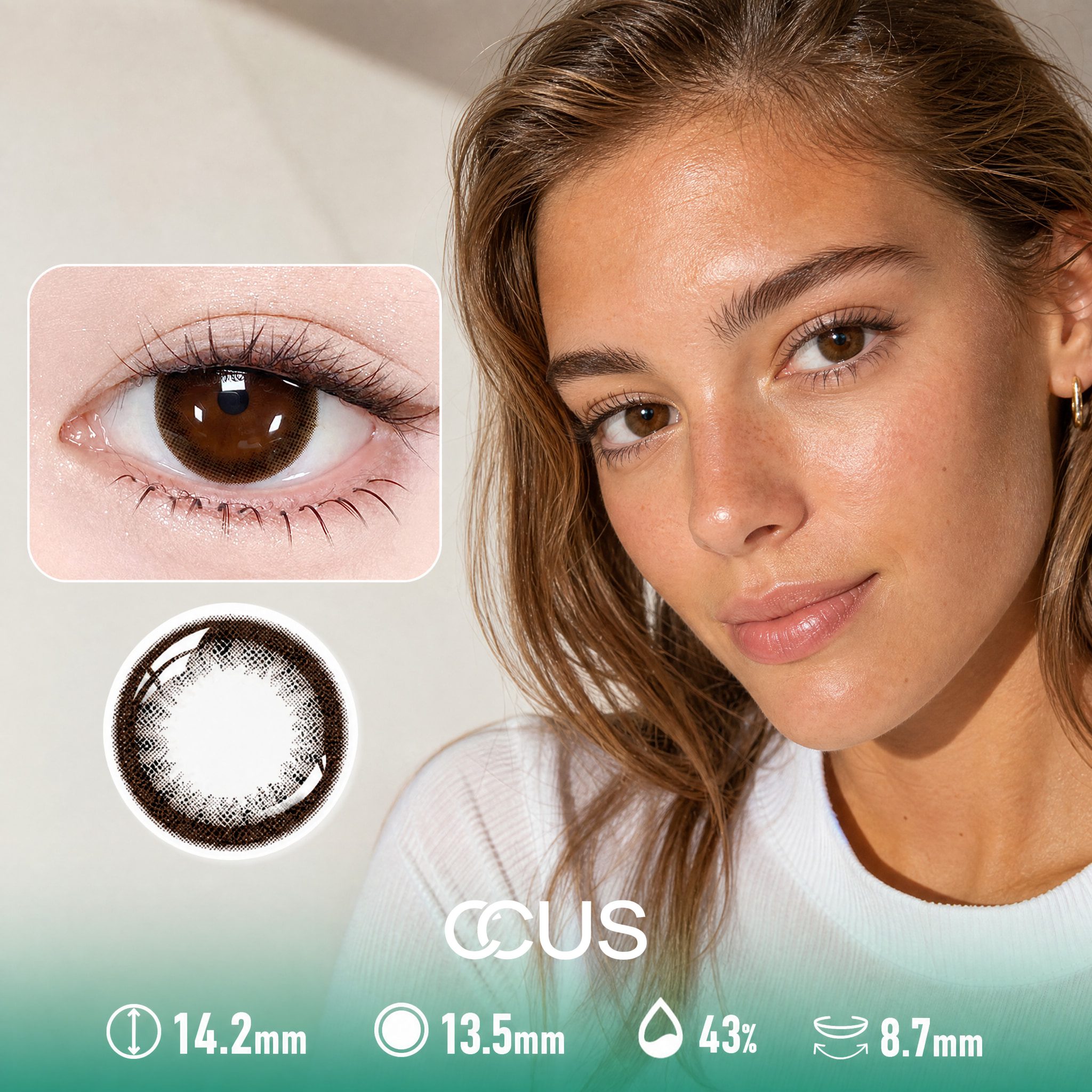 Silk Autumn Brown Contact Lenses - Ccus Eyewear · Premium Colored Contacts Silk Autumn Brown Contact Lenses